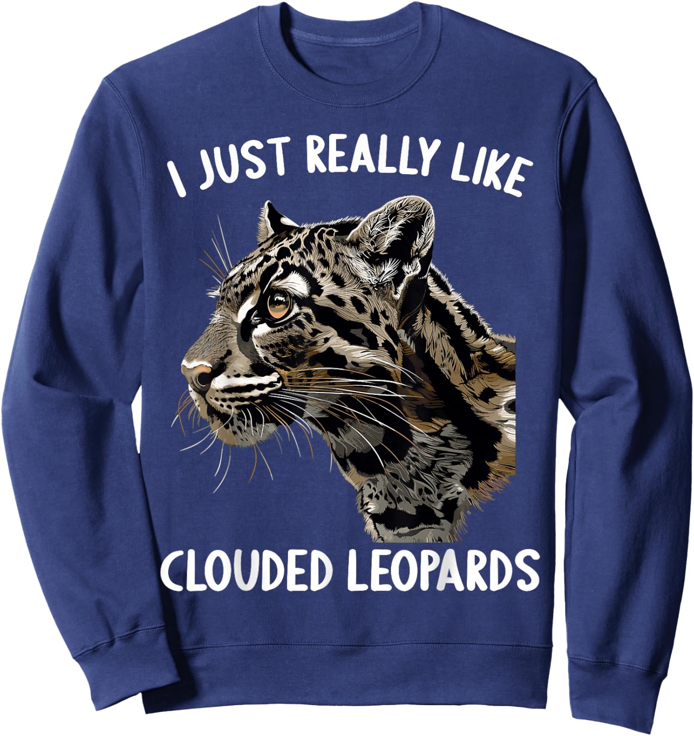 I just really like Clouded Leopards Clouded Leopard Sweatshirt - Sweatshirt | Navy