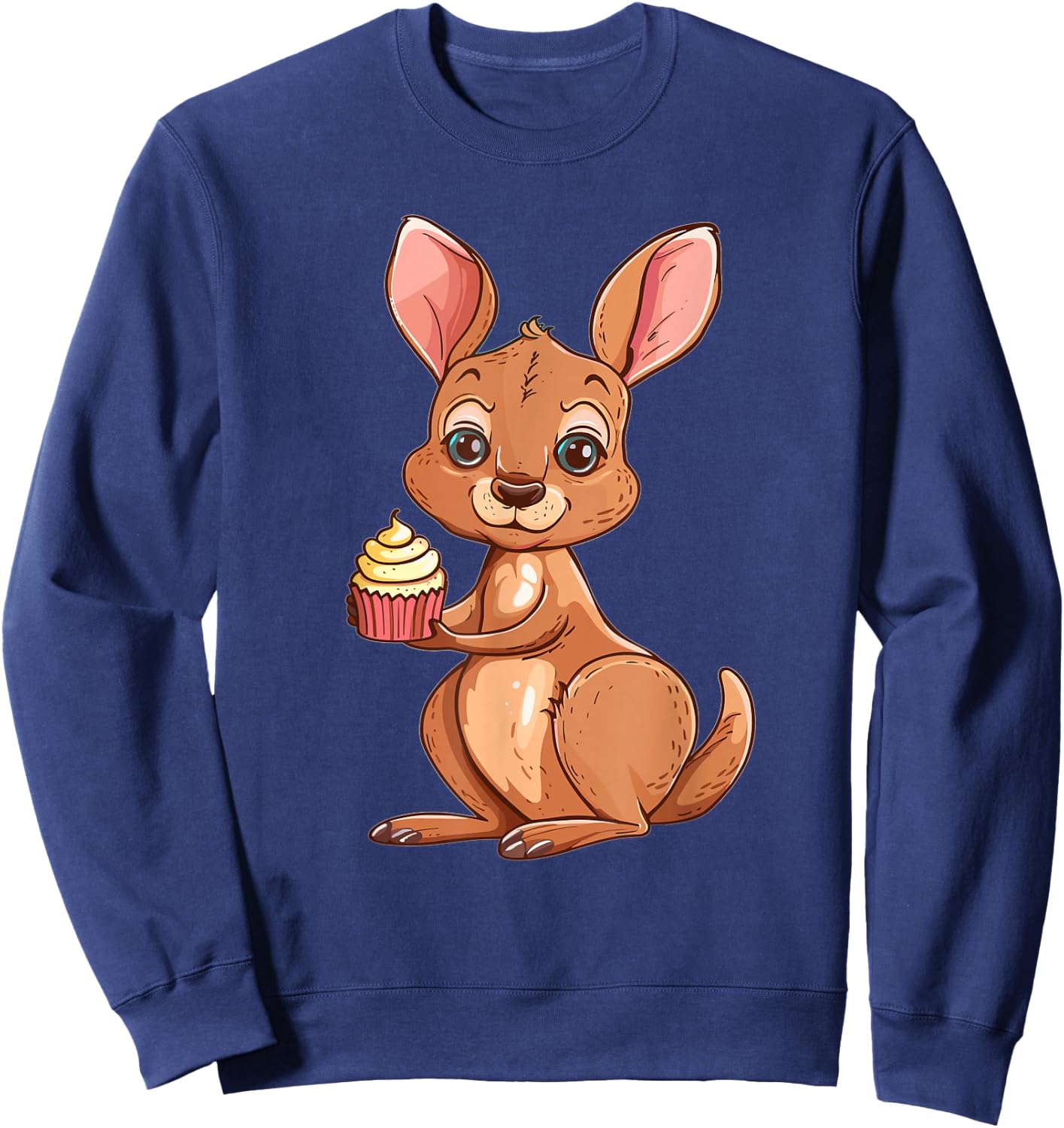 Cute Cupcake Kangaroo Sweatshirt - Sweatshirt | Navy