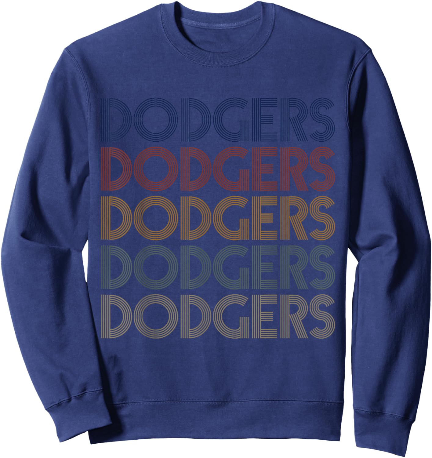 Dodgers Name Retro Vintage Apparel Gift Dodgers Lover Sweatshirt - Sweatshirt | Navy