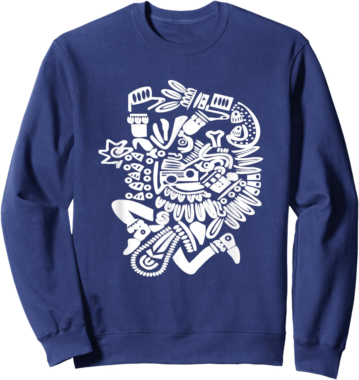 Quetzalcoatl Aztec God Deity Feathered Serpent Sweatshirt - Sweatshirt | Navy