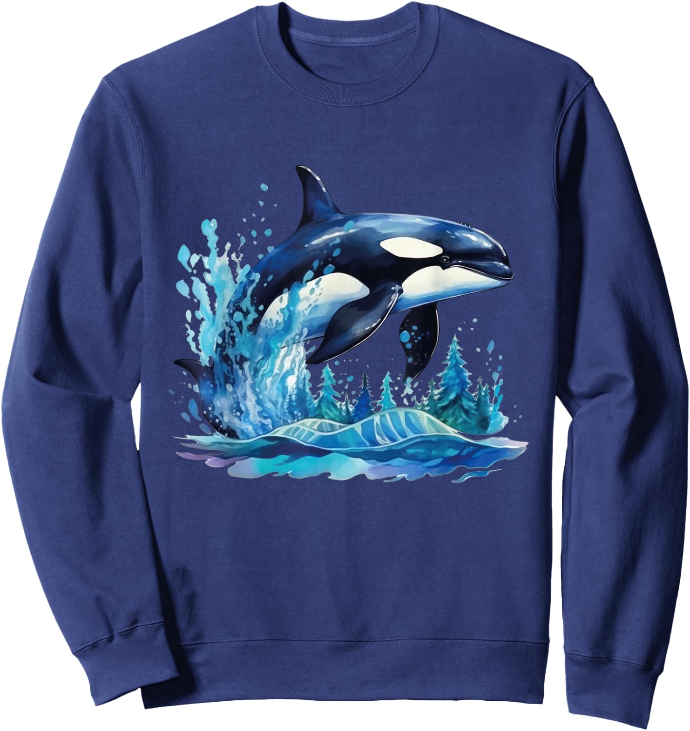Whale Orca Kids Sweatshirt - Sweatshirt | Navy
