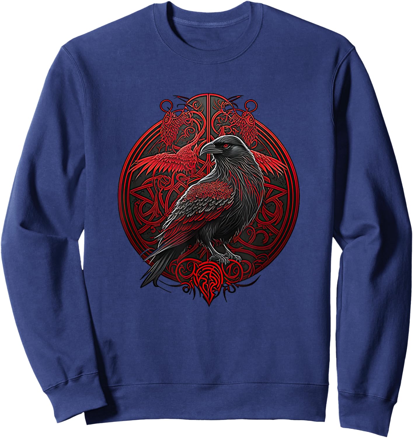 Scandinavian Odin Ravens Sweatshirt - Sweatshirt | Navy