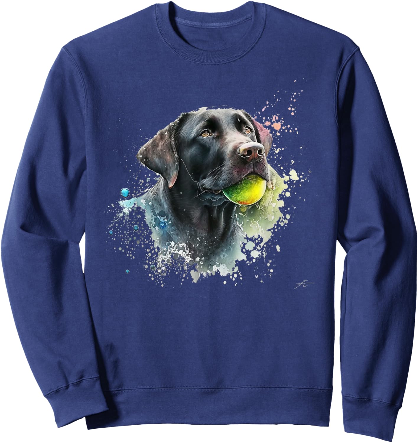 Cute Black Lab Black Labrador Retriever Puppy Dog Mom Animal Men Women Kids Sweatshirt - Sweatshirt | Navy