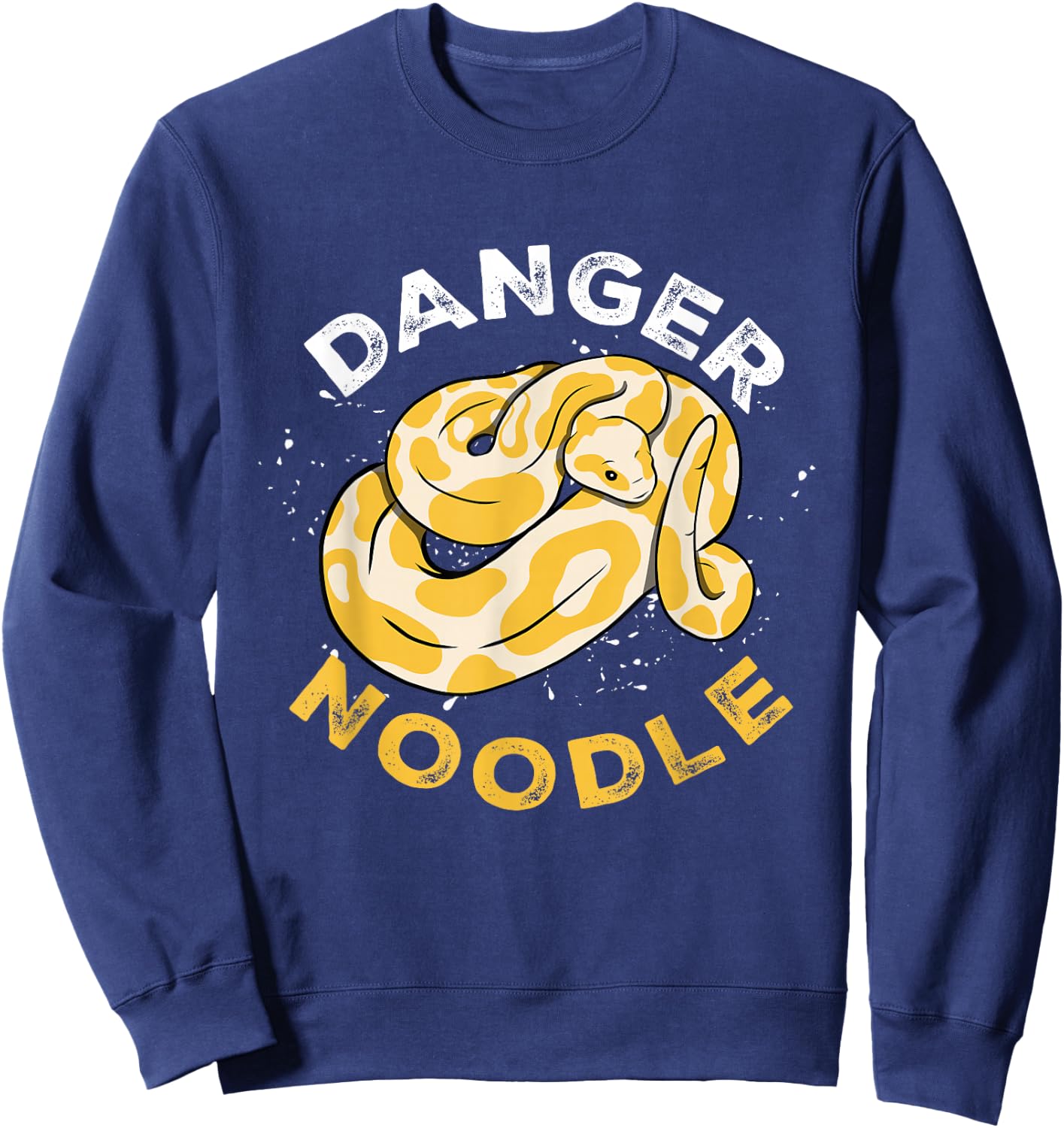 Snake Danger Noodle Serpent Python Wild Reptile Sweatshirt - Sweatshirt | Navy