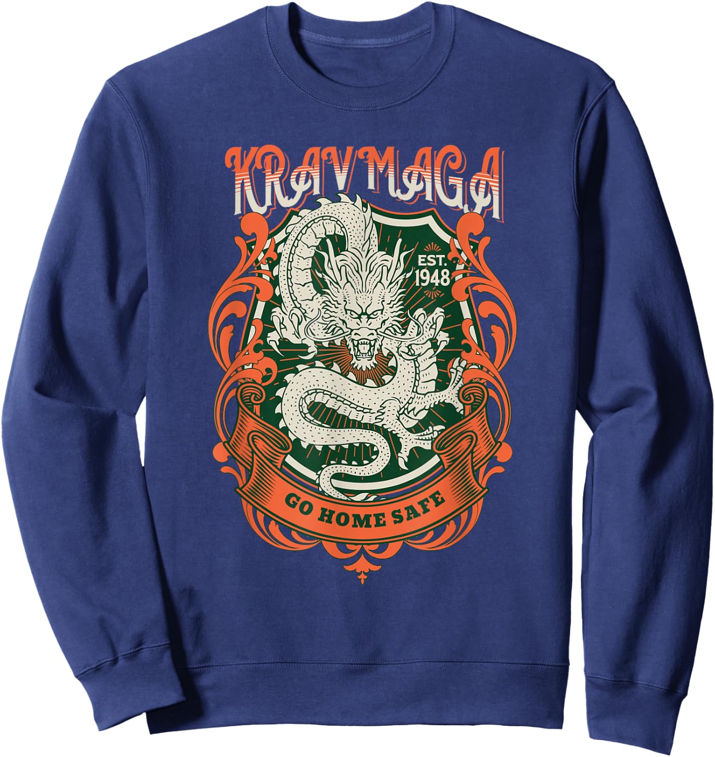 Krav Maga Dragon Design For Krav Women And Men Sweatshirt - Sweatshirt | Navy