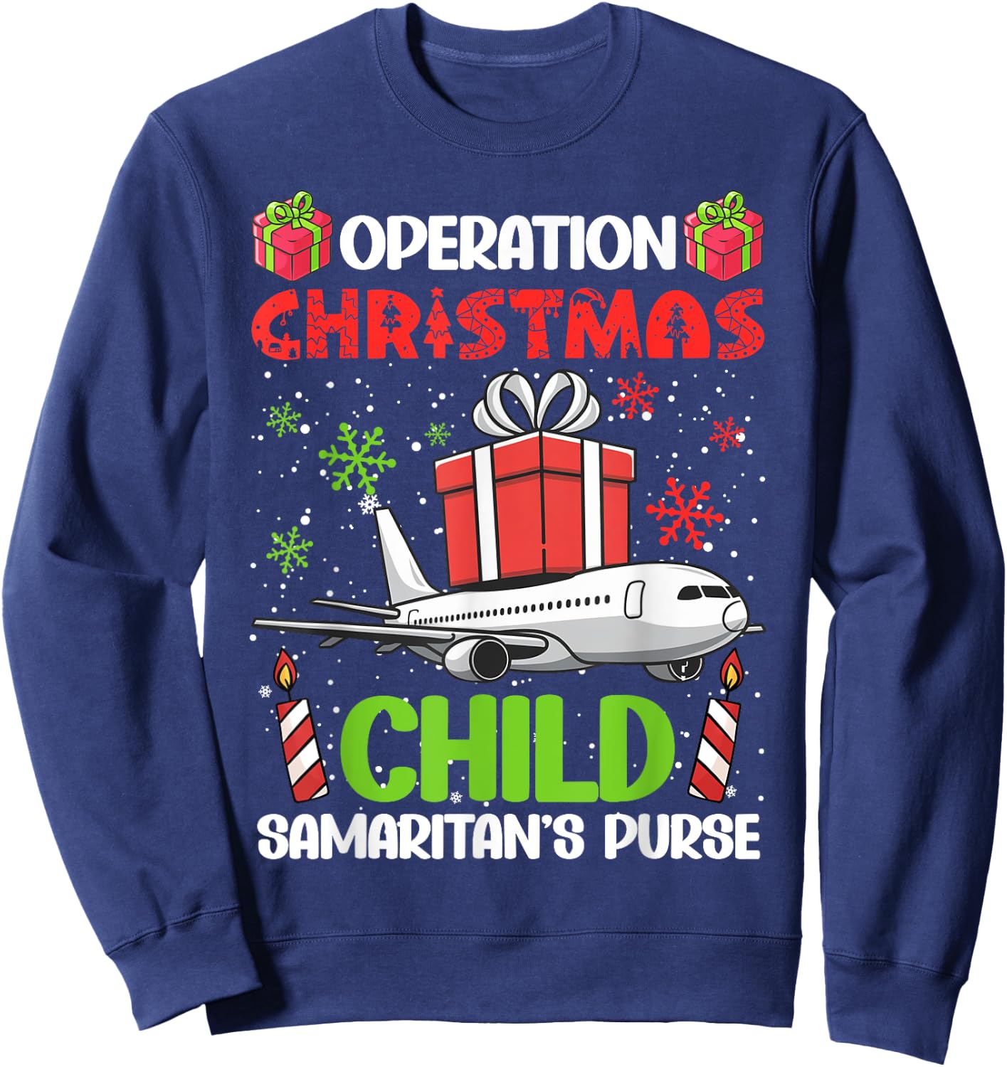 Operation Christmas Child Smaritan's Purse Funny Family Xmas Sweatshirt - Sweatshirt | Navy