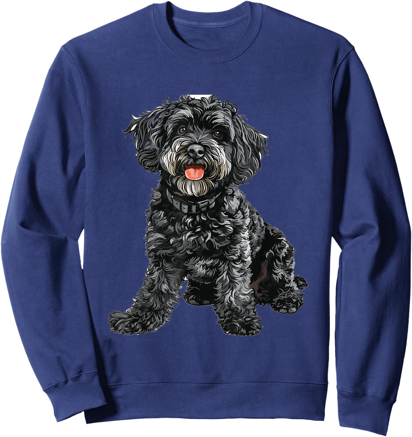 Schnoodle Snoodle Dog Breed Pet Cute Graphic Sweatshirt - Sweatshirt | Navy