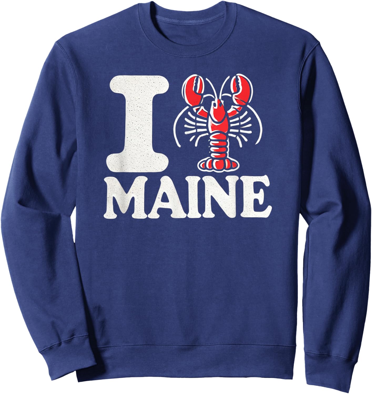 I Love Maine - I Lobster Maine - Heart Shape Lobster Sweatshirt - Sweatshirt | Navy