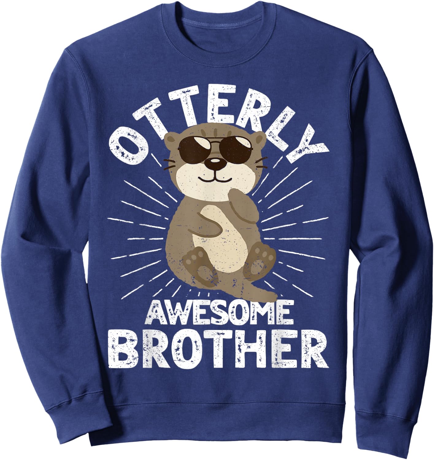 Funny Brother Otterly Awesome Brother Otter Sweatshirt - Sweatshirt | Navy