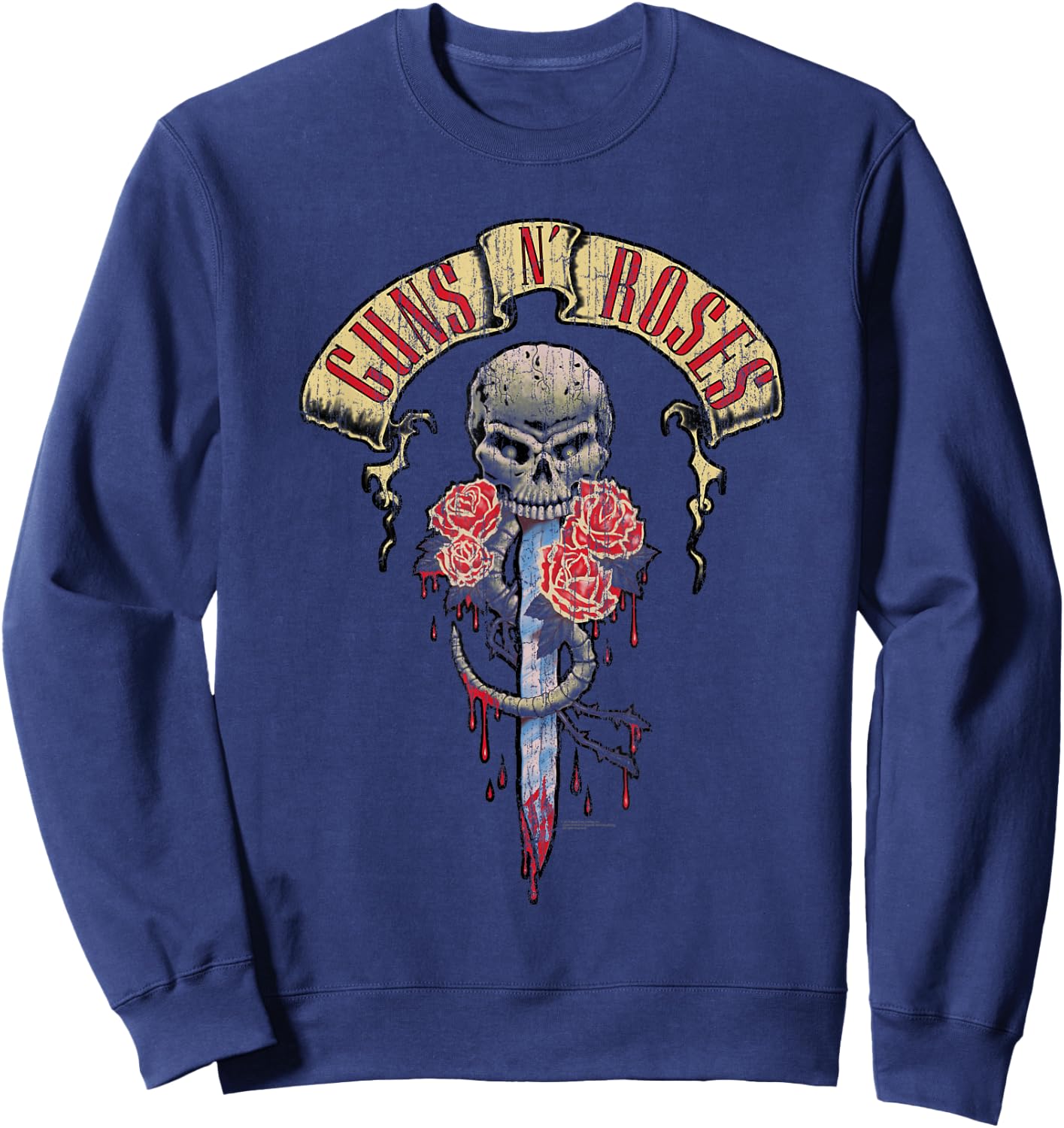 Guns N' Roses Dagger Skull Sweatshirt - Sweatshirt | Navy