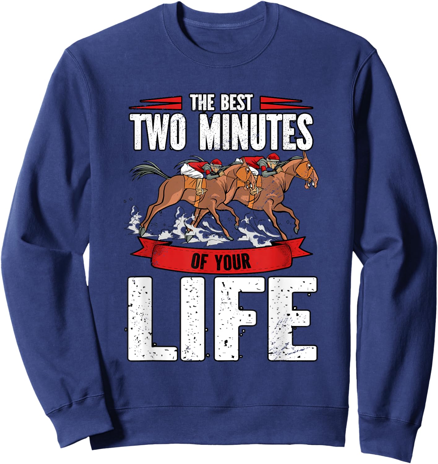 Horse Racing Sweatshirt - Sweatshirt | Navy