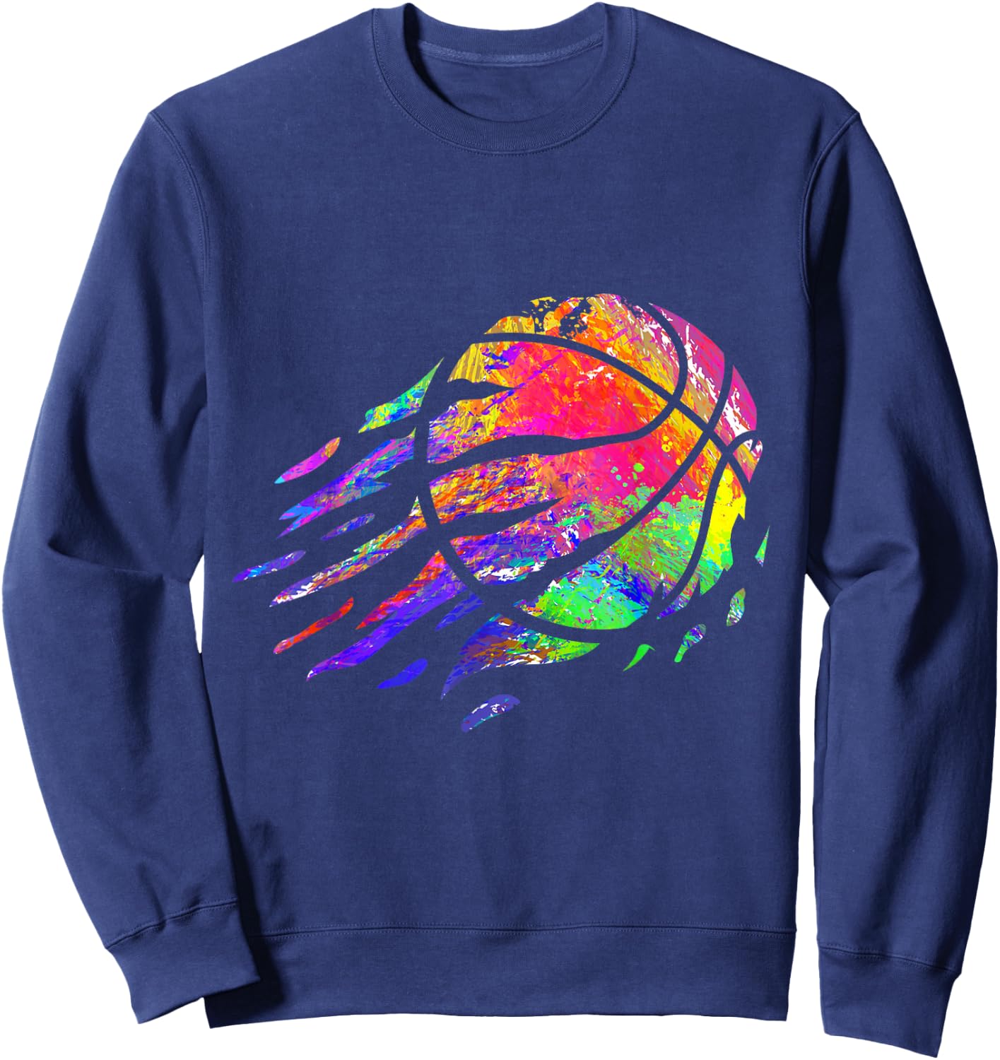 Basketball Sport Splash Basketball Player Ball Sports Sweatshirt - Sweatshirt | Navy