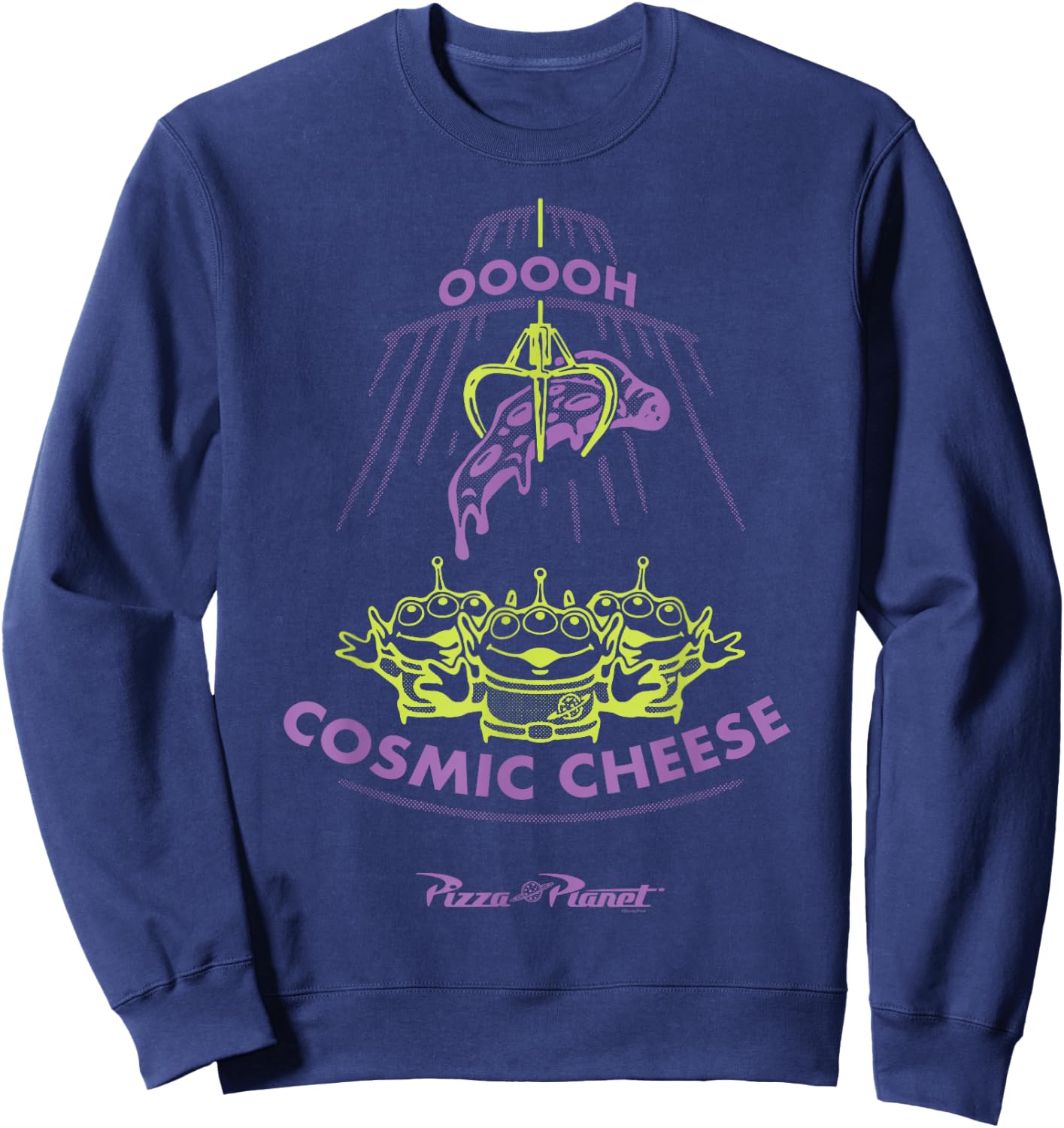 Disney & Pixar's Toy Story Aliens Cosmic Cheese Pizza Planet Sweatshirt - Sweatshirt | Navy