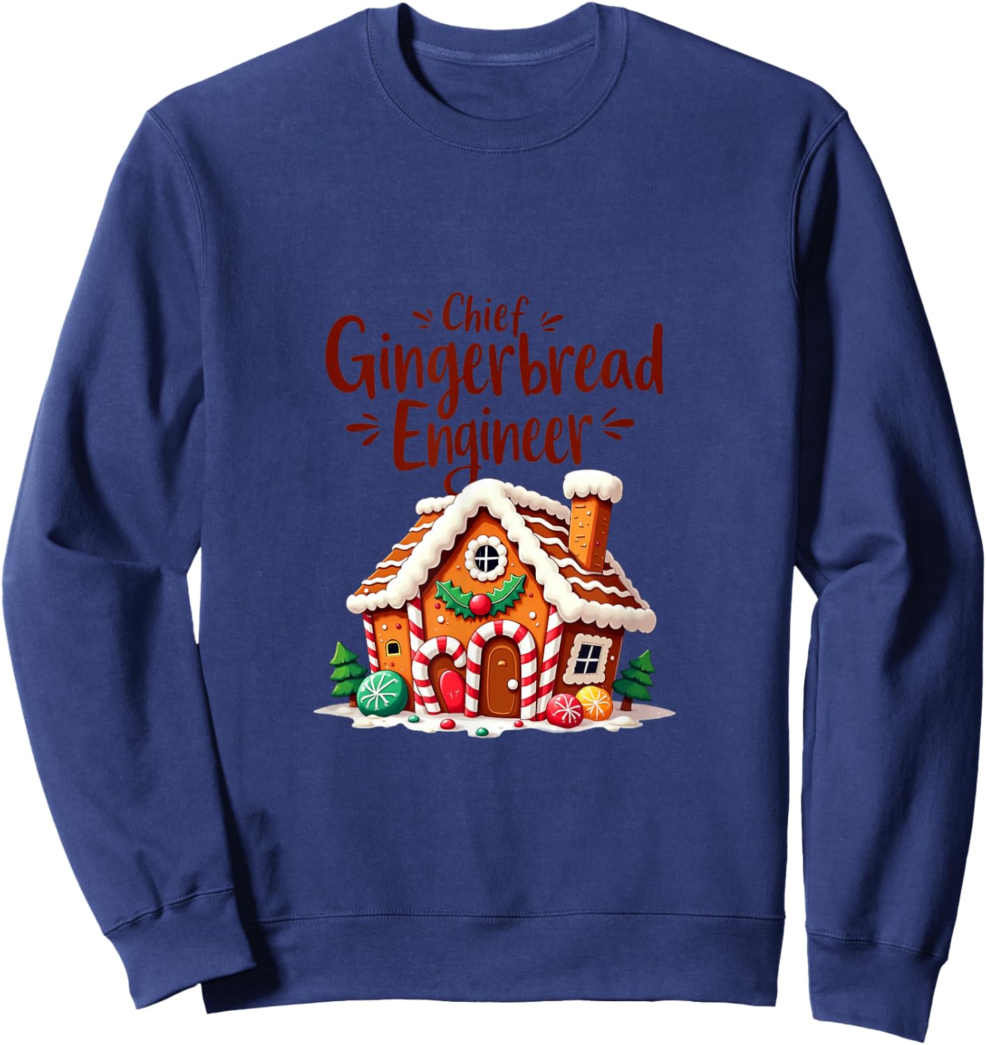 Chief Gingerbread Engineer | Funny Christmas Design Sweatshirt - Sweatshirt | Navy