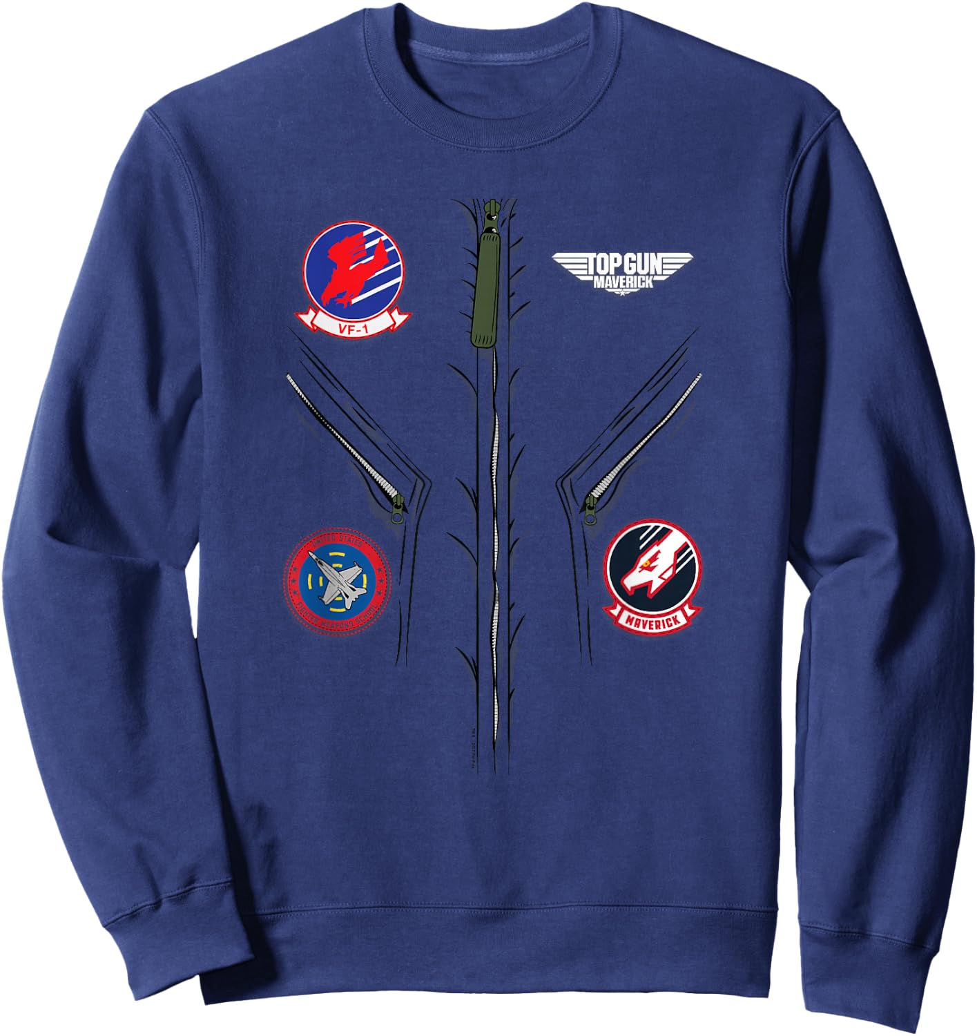 Top Gun: Maverick Flight Suit Costume , Green, s Sweatshirt - Sweatshirt | Navy