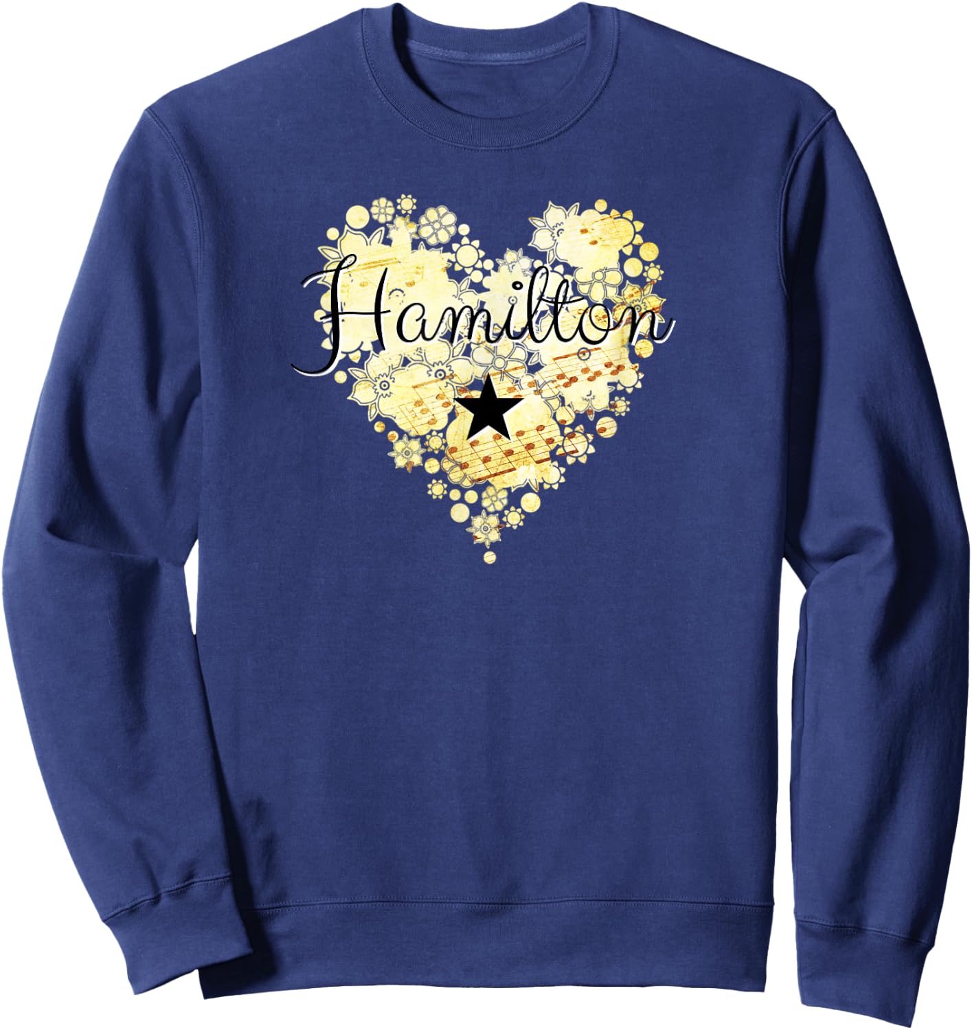 I Love Hamilton Heart Gift Teenage Girl Women Sweatshirt - Sweatshirt | Navy