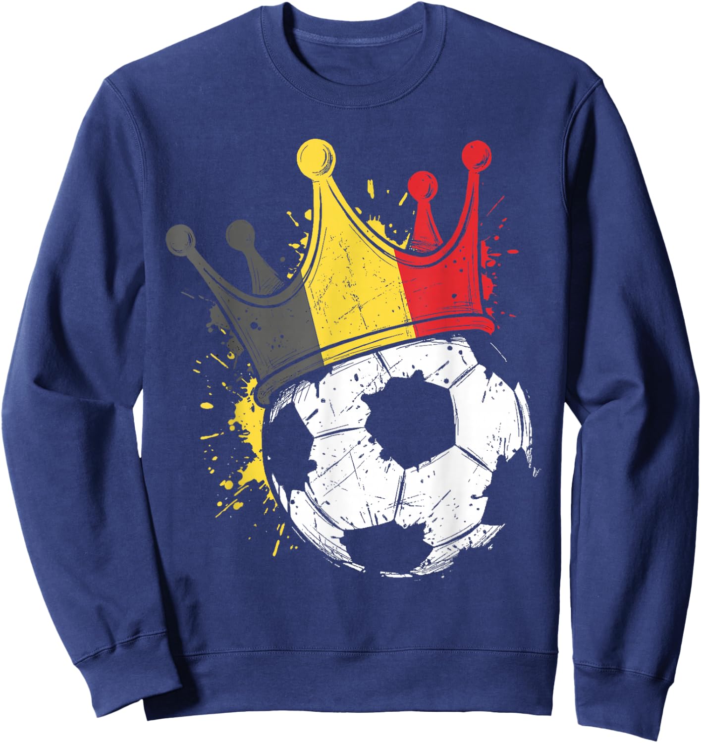 Drapeau Belge Fantaisie Belgique Sweatshirt - Sweatshirt | Navy