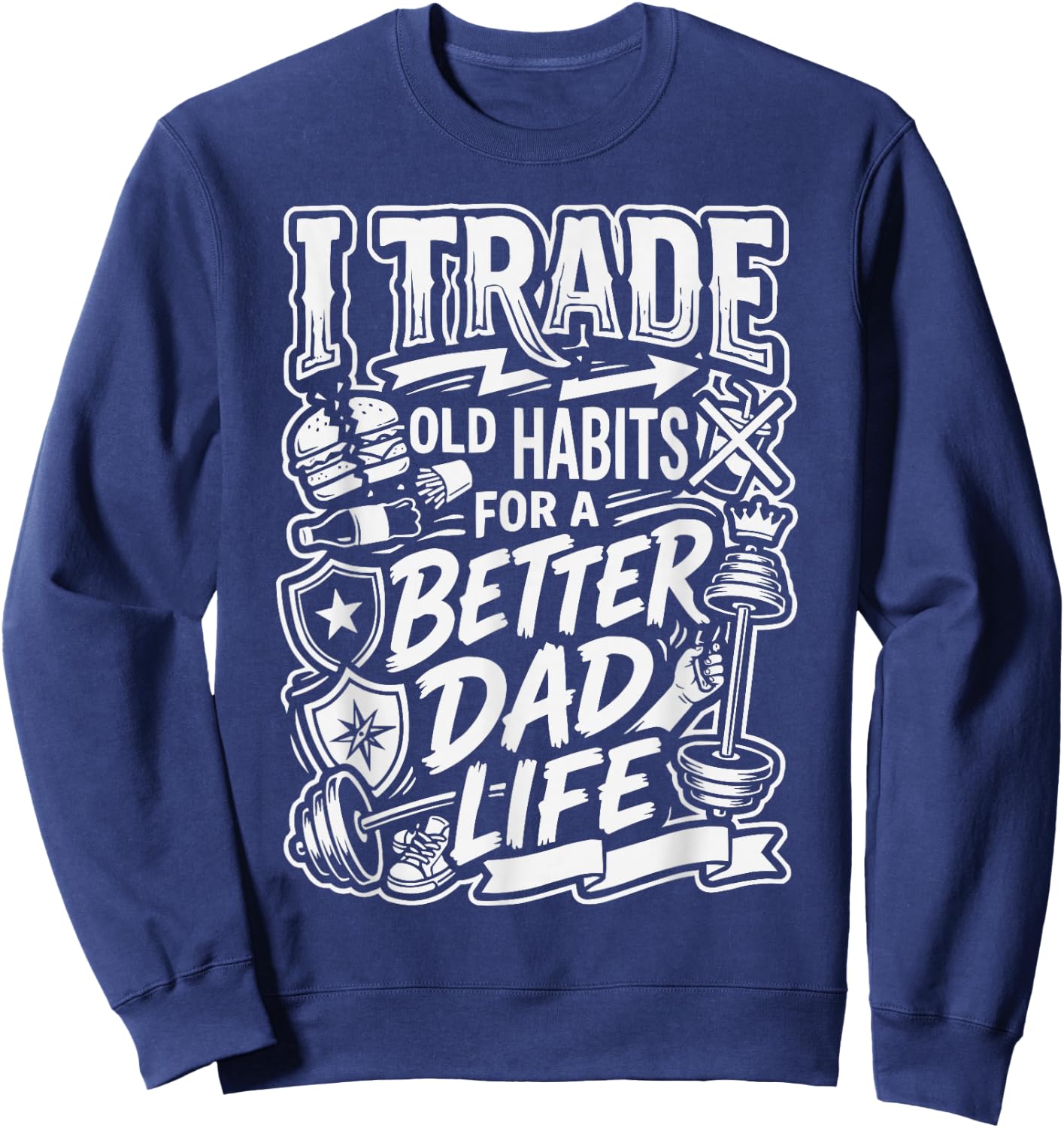 Weight Loss Dad Weight Management Fasting Diet Fathers Day Sweatshirt - Sweatshirt | Navy
