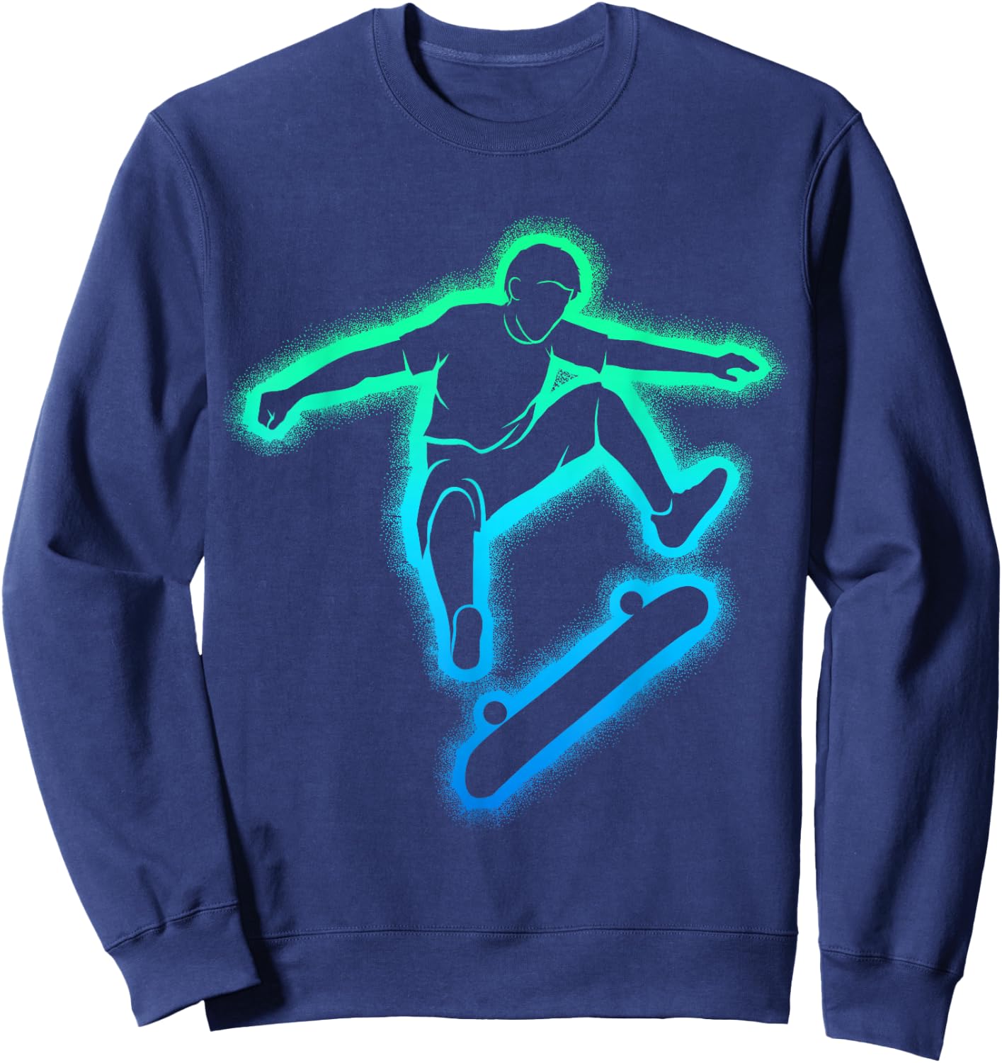 Skateboard Skateboarder Skater Boys Kids , black Sweatshirt - Sweatshirt | Navy