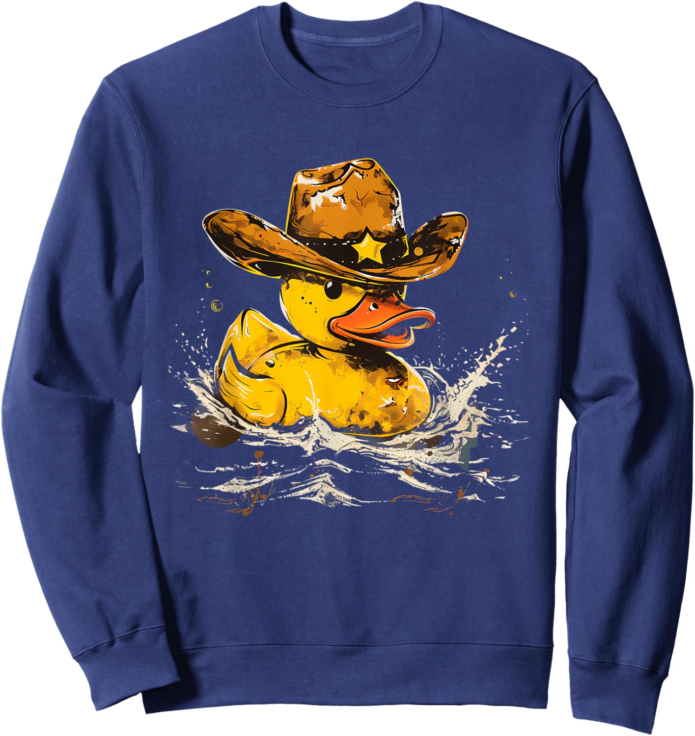 Rubber Duck Sheriff Marshal Rubber Duckie Rubber Duckling Sweatshirt - Sweatshirt | Navy