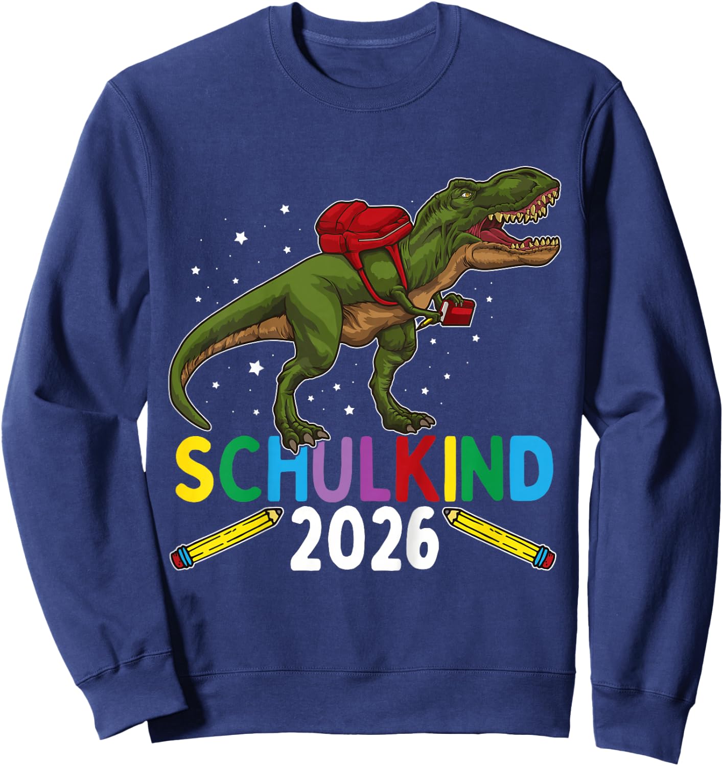 Einschulung Junge Dinosaurier Schulkind 2026 Sweatshirt - Sweatshirt | Navy