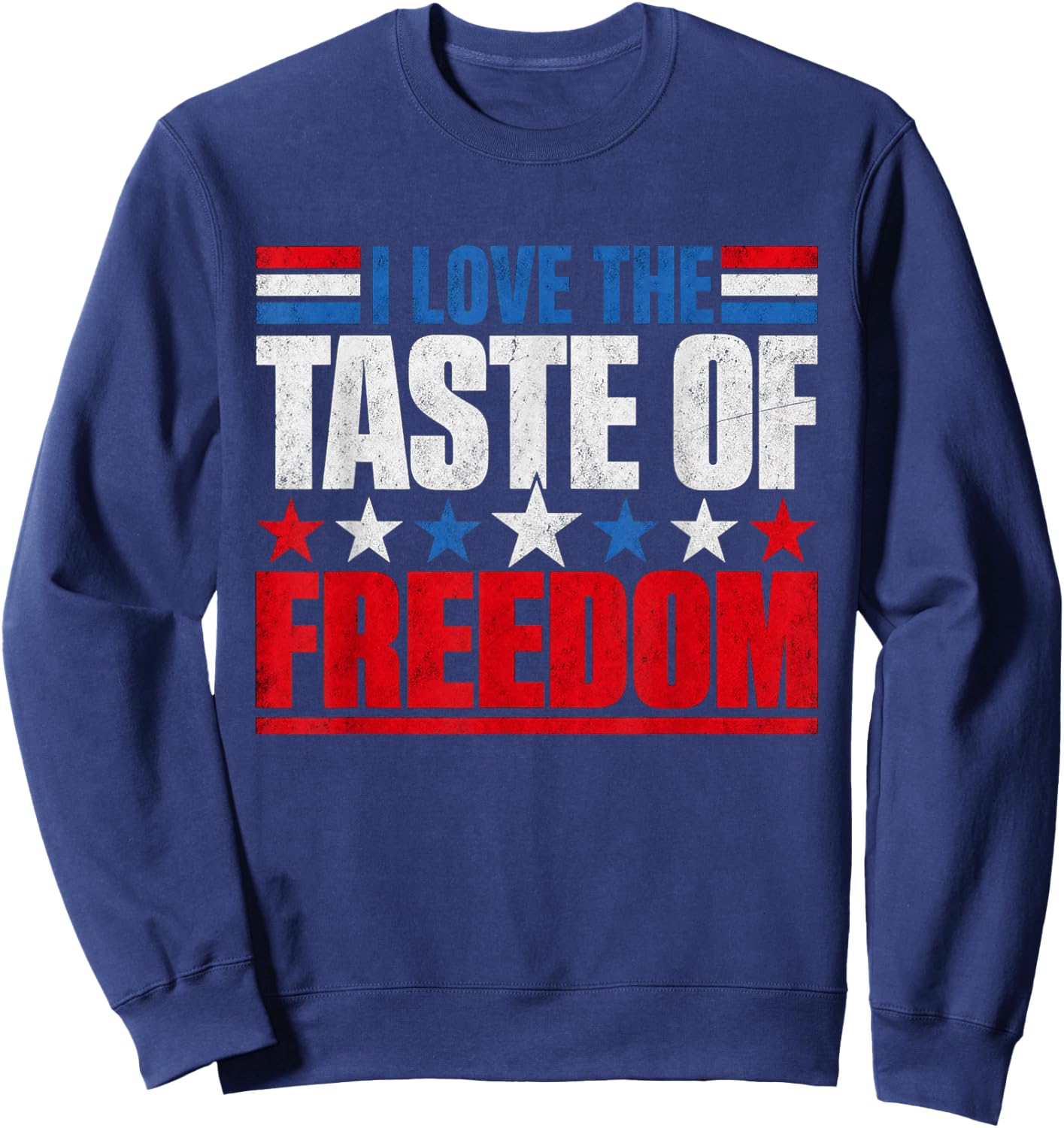 I Love The Taste of Freedom Couple Matching Patriotic Fourth Sweatshirt - Sweatshirt | Navy