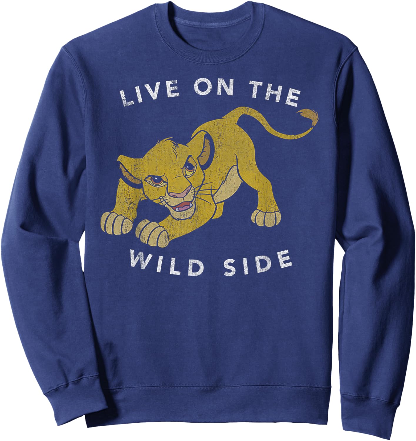 Disney The Lion King Simba Live On The Wild Side Portrait Sweatshirt - Sweatshirt | Navy