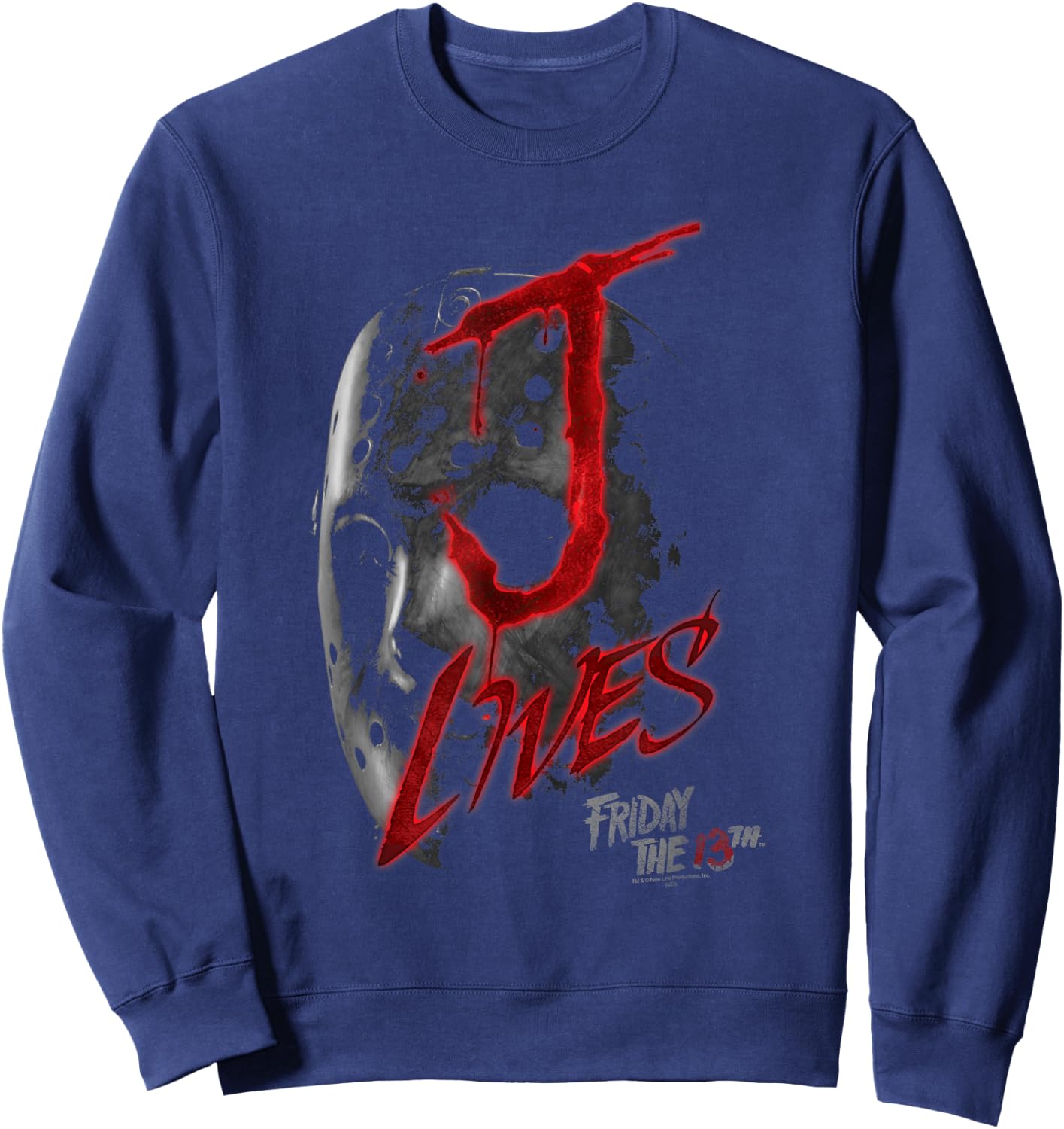 Friday The 13th Jason Lives Poster Sweatshirt - Sweatshirt | Navy