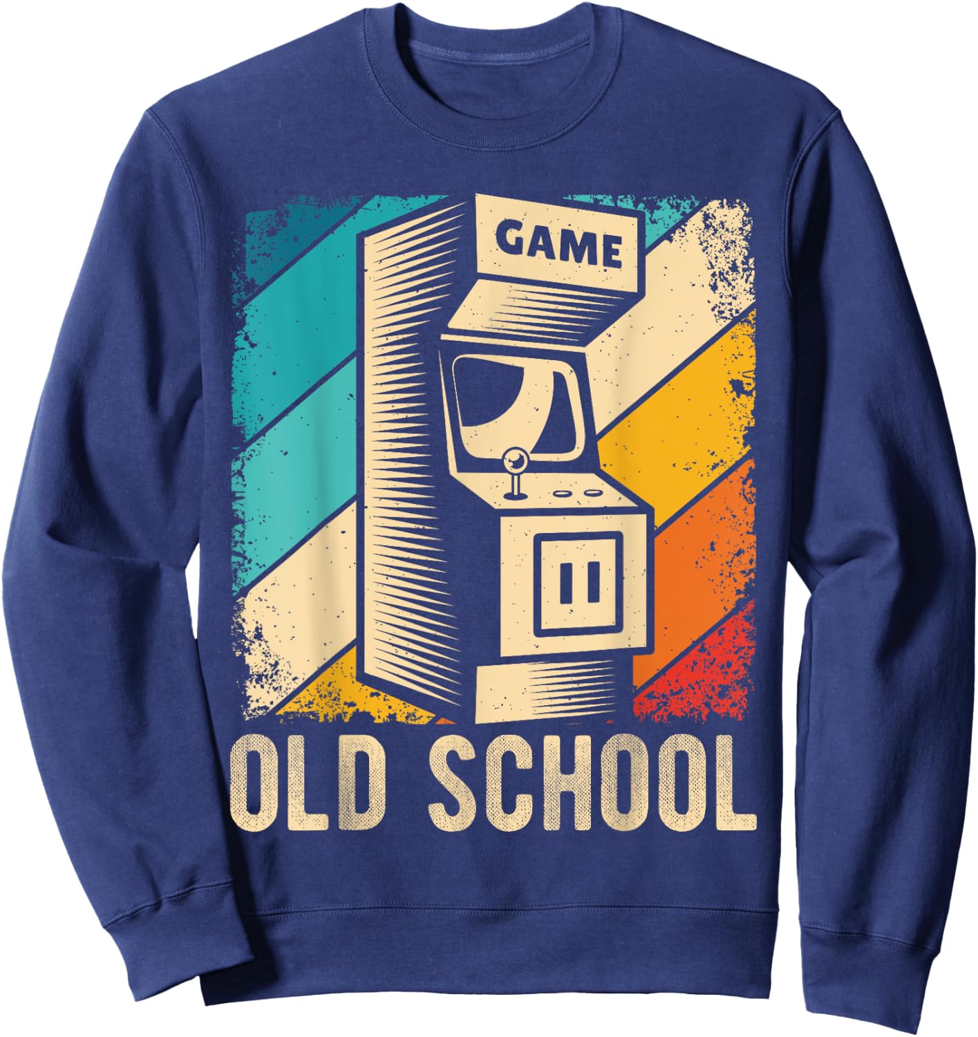Game OLD SCHOOL Retro Arcade Game Gaming Gamer , Black, S Sweatshirt - Sweatshirt | Navy