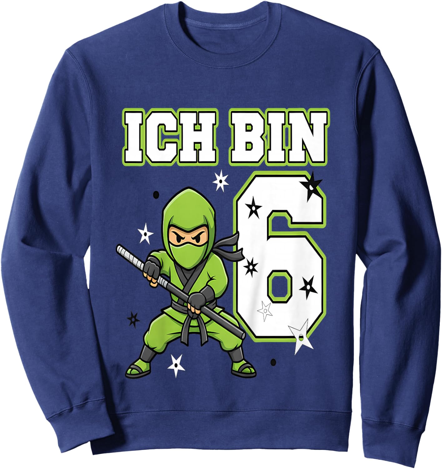 Ich Bin 6 Ninja Geburtstag 6 Jahre Junge Karate Sweatshirt - Sweatshirt | Navy