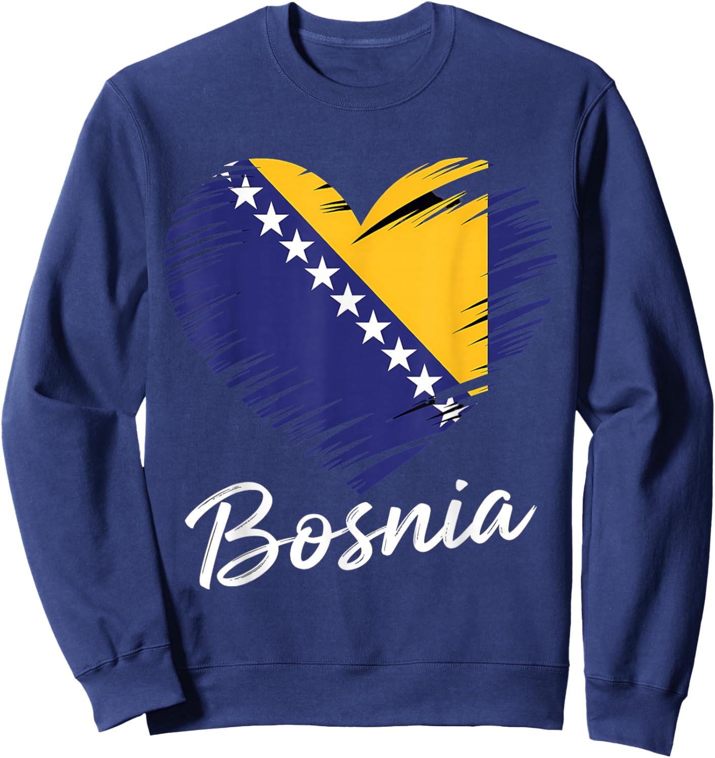 Bosnien und Herzegowina Flagge Bosnische Wurzeln Sweatshirt - Sweatshirt | Navy