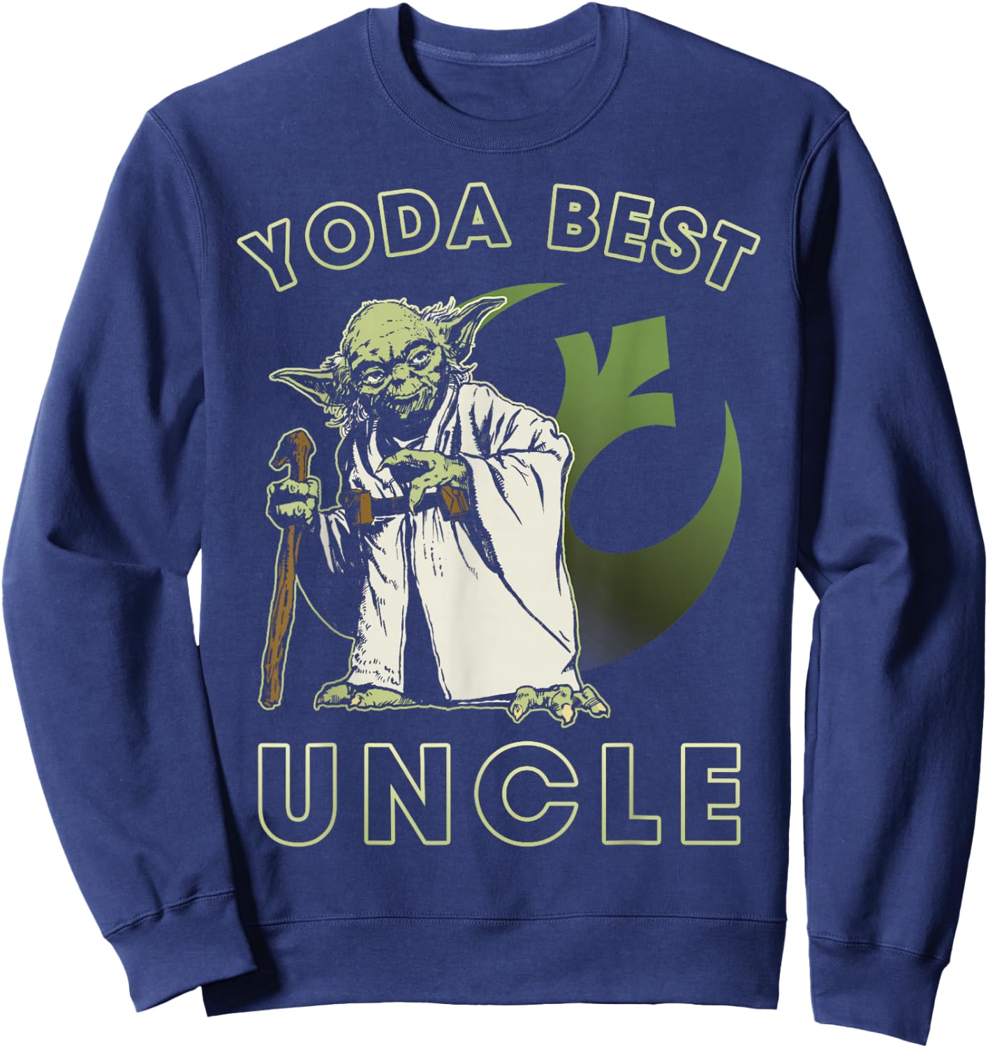 Star Wars Yoda Best Uncle Rebel Logo Sweatshirt - Sweatshirt | Navy