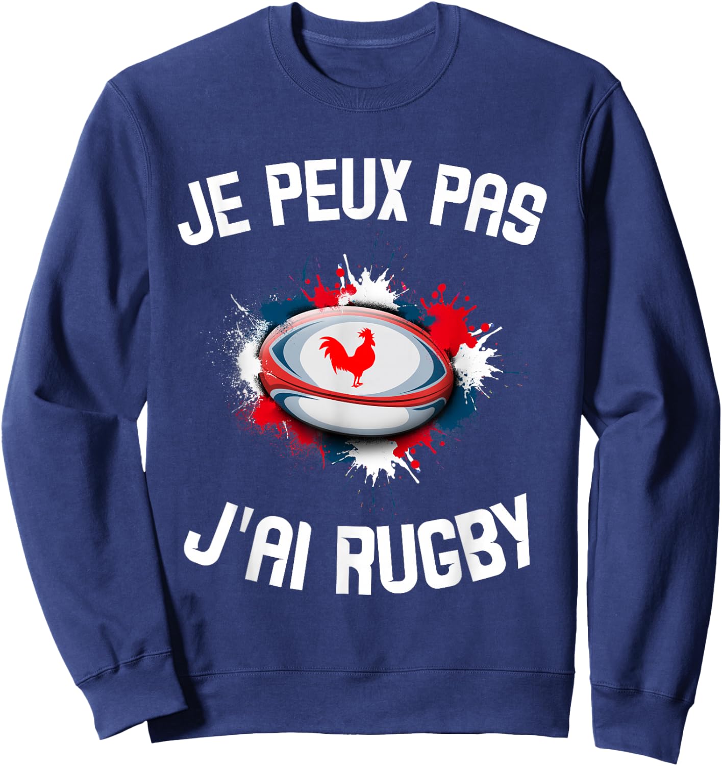 Children's Rugby Jersey "Je Peux Pas J'Ai Rugby" Men's Women's Sweatshirt - Sweatshirt | Navy