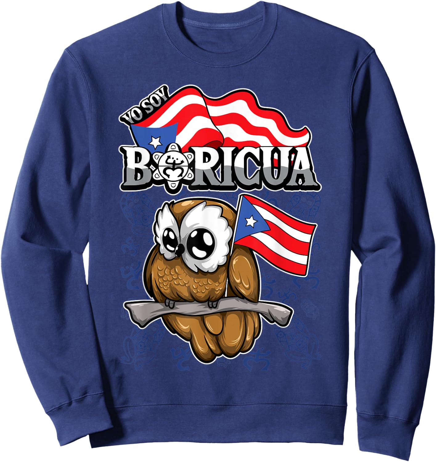 Yo Soy Boricua - Puerto Rico Animals - Owl Sweatshirt - Sweatshirt | Navy