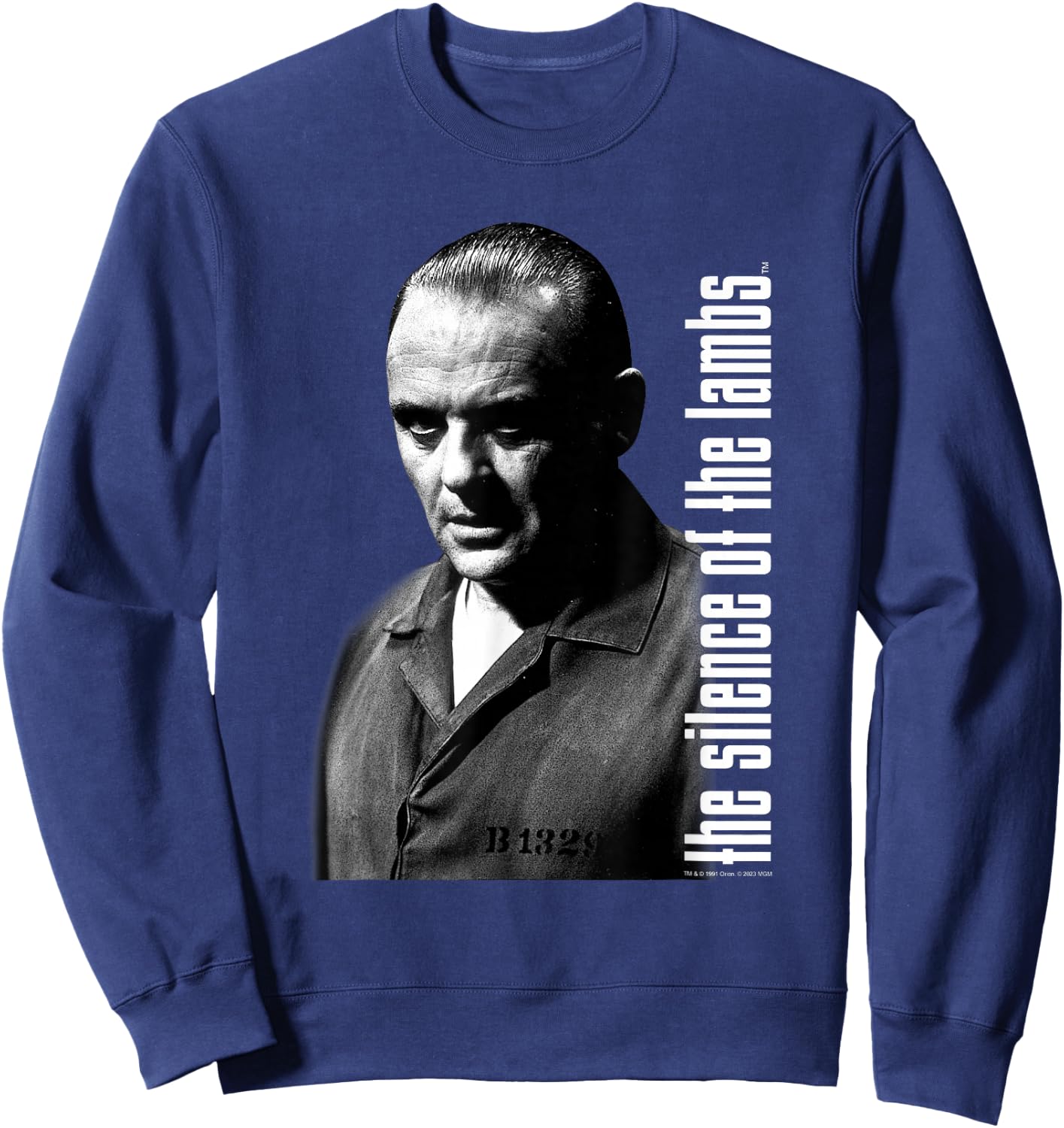 The Silence of the Lambs Hannibal Lecter Shaded Bust Sweatshirt - Sweatshirt | Navy