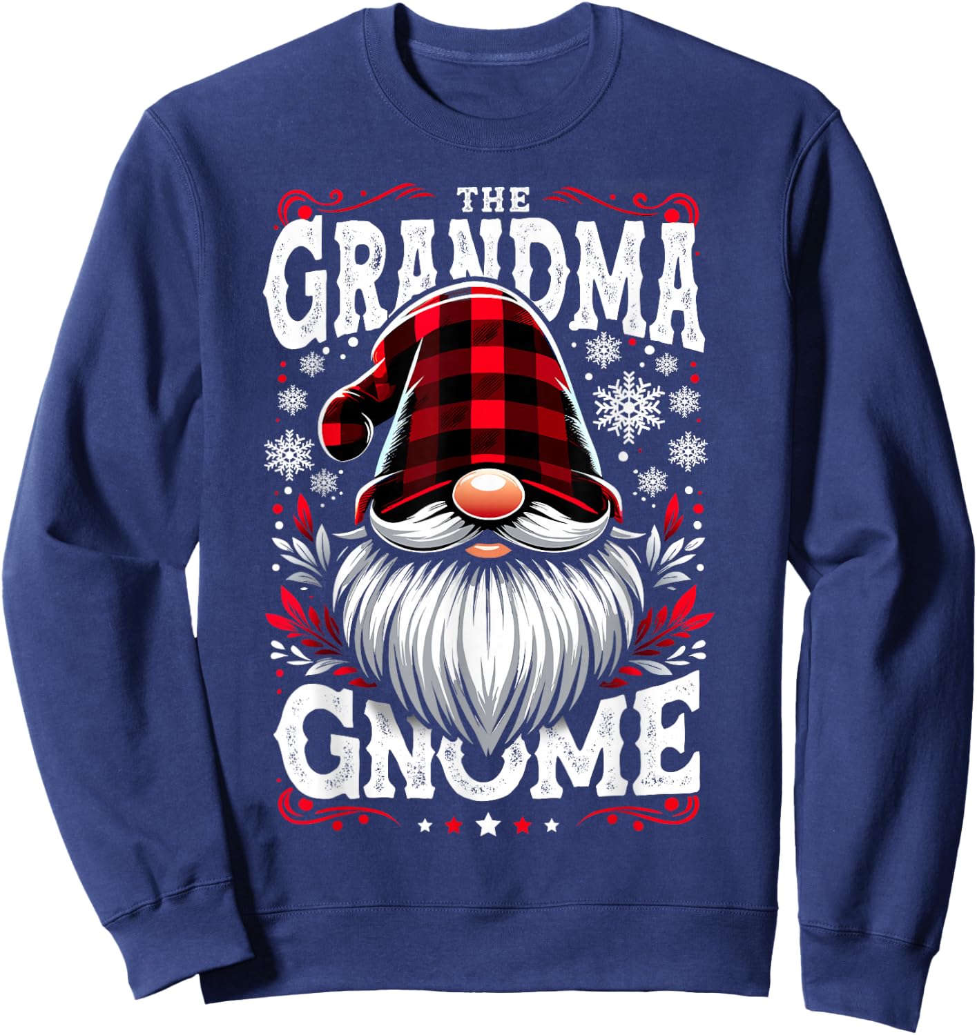 The Grandma Gnome Matching Family Christmas Pajama Sweatshirt - Sweatshirt | Navy