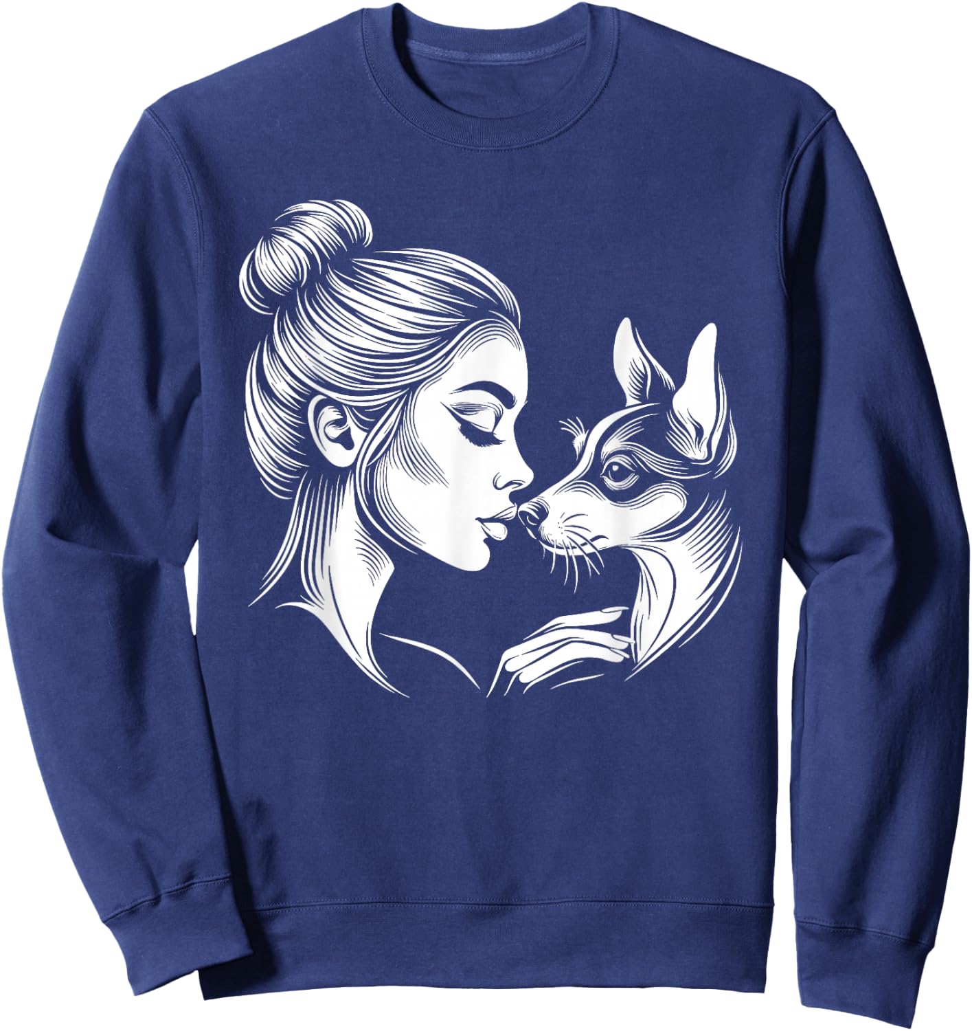 Rat Terrier Mom Cute Rat Terrier Dog Mother's Day Sweatshirt - Sweatshirt | Navy