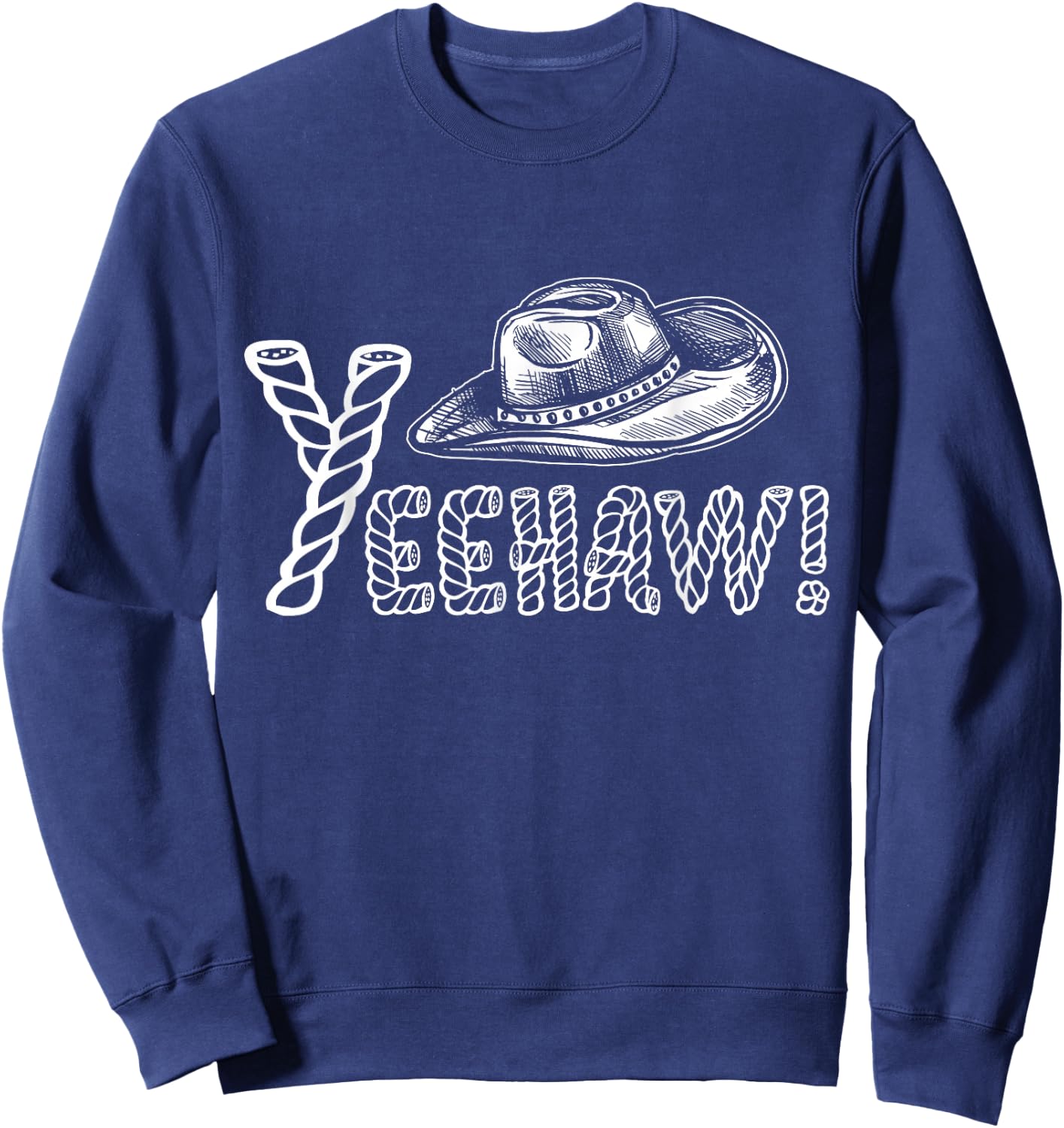 Yeehaw Cowboy Rodeo Gift Cowboy Sweatshirt - Sweatshirt | Navy