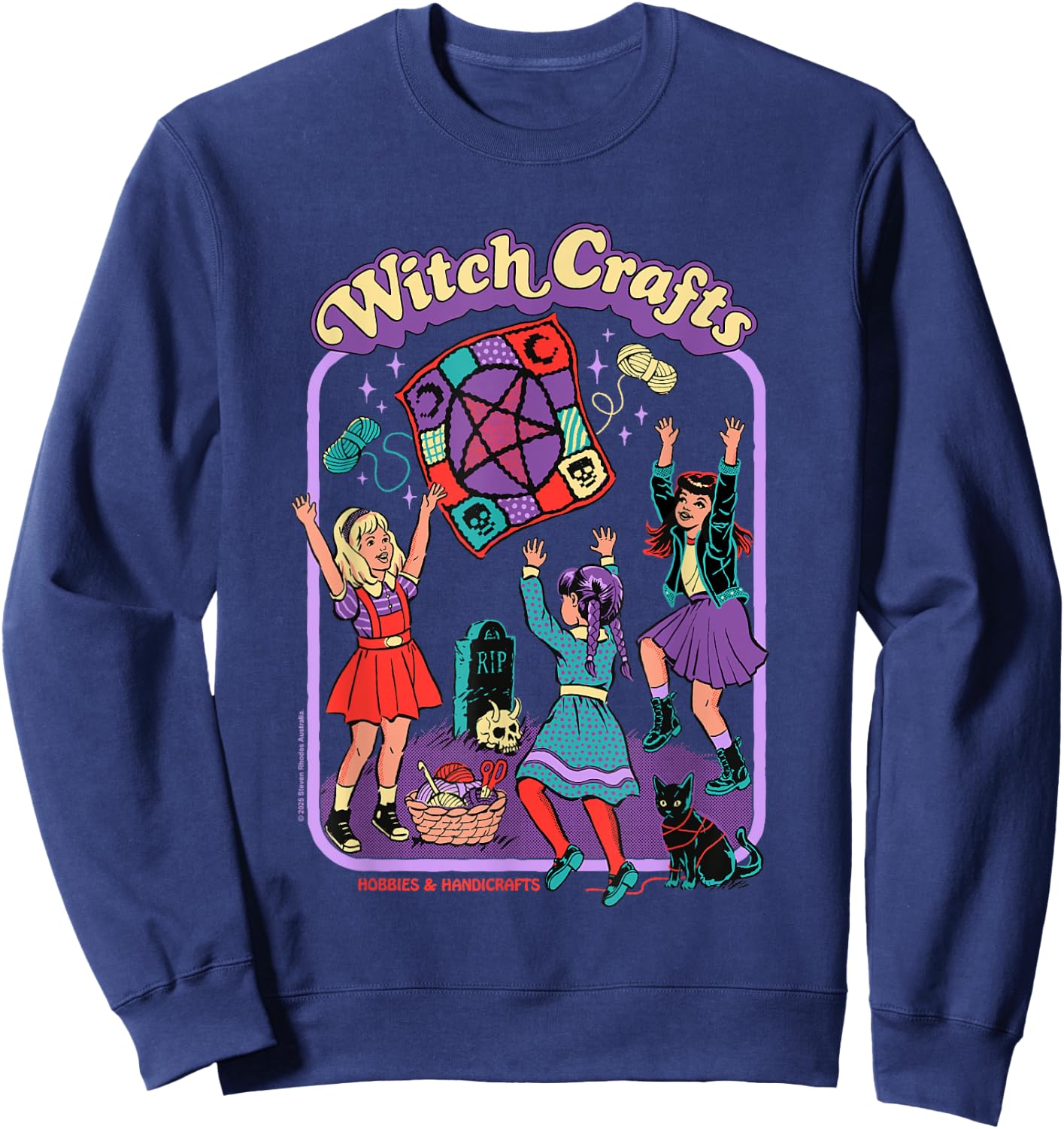 Witch Crafts Sarcastic Retro Vintage Funny Adult Humor Sweatshirt - Sweatshirt | Navy