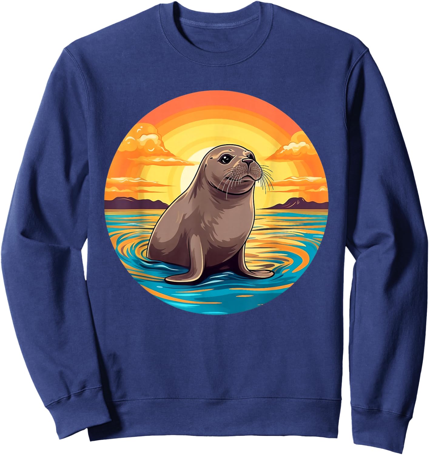 Cartoon Seal I Seal for Children Sweatshirt - Sweatshirt | Navy