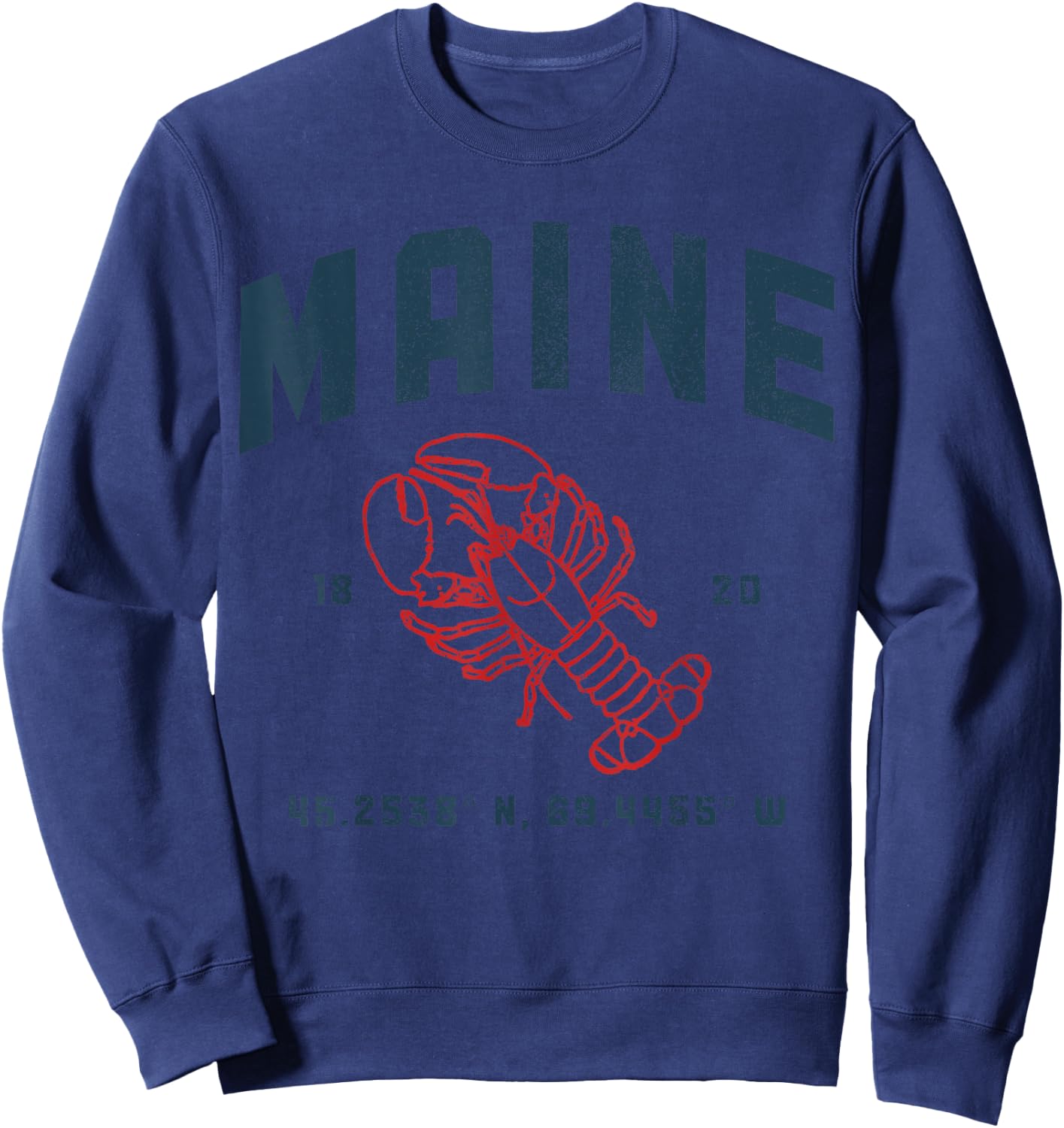 Maine Est. 1820 Lobster Vintage Pride Sweatshirt - Sweatshirt | Navy
