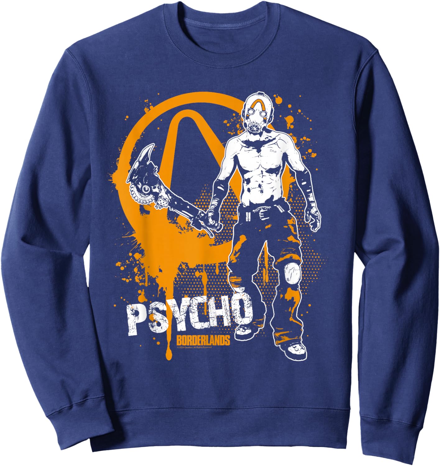 Borderlands Psycho Graffiti Symbol Gaming Sweatshirt - Sweatshirt | Navy