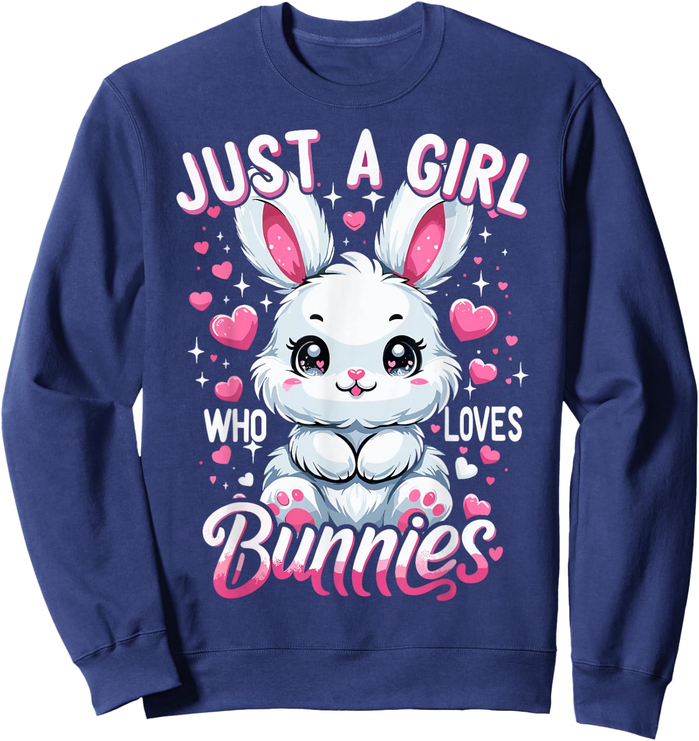Just a girl who loves rabbits Sweatshirt - Sweatshirt | Navy