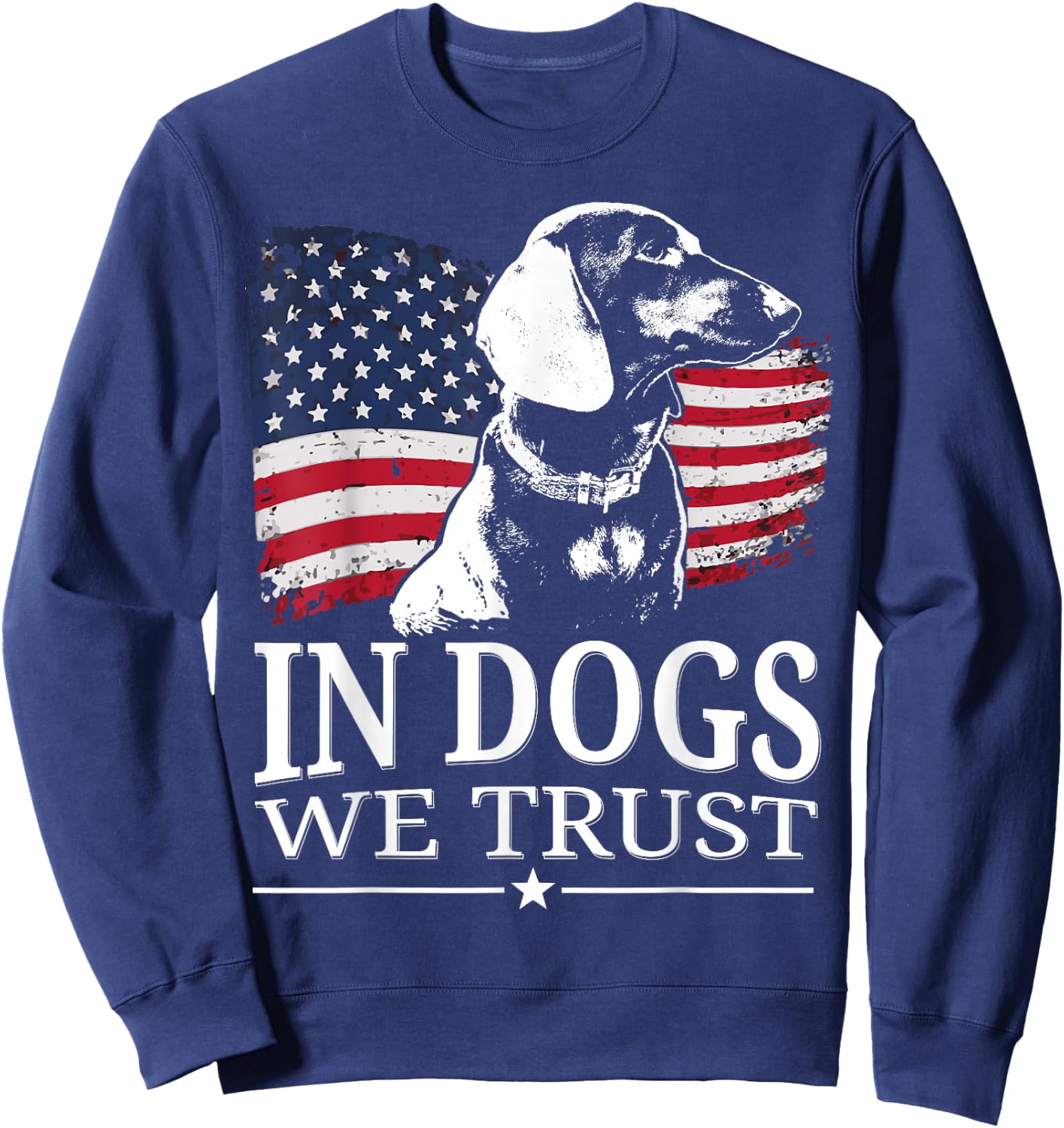 Dachshund Doxie Wiener Sausage Dog Sweatshirt - Sweatshirt | Navy