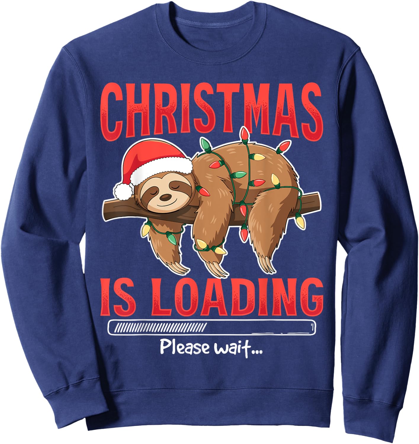 Sloth Christmas Animal Christmas is loading please wait …. Sweatshirt - Sweatshirt | Navy
