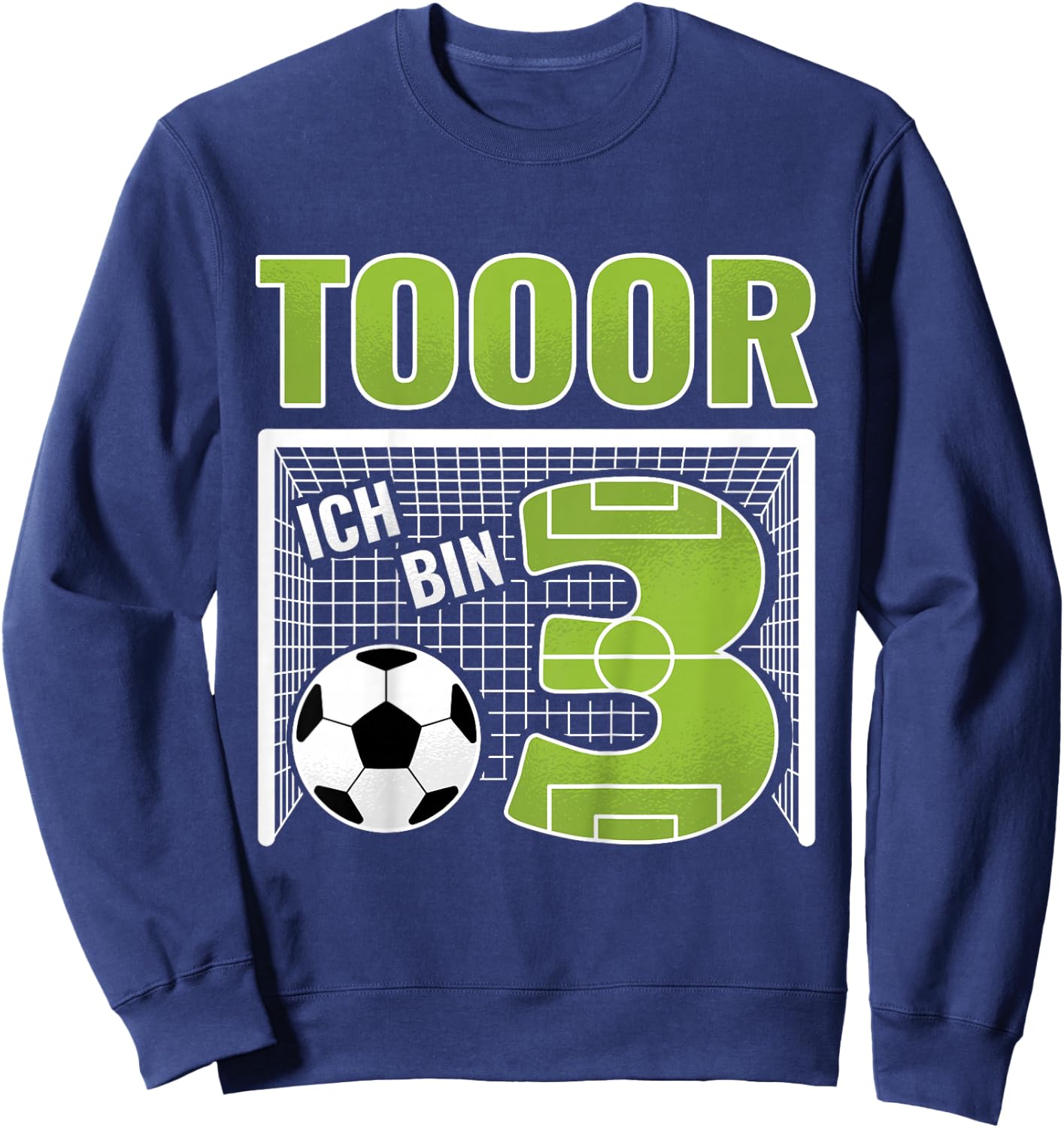 Children's with German Text "Ich bin 3 Jahre Geburtstag" (Ich bin 3 Years) Birth, black Sweatshirt - Sweatshirt | Navy