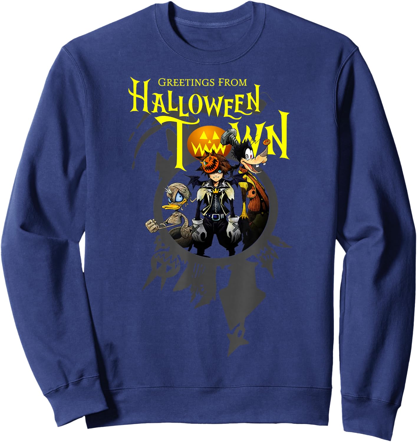Disney Kingdom Hearts Greetings from Halloween Town Sweatshirt - Sweatshirt | Navy