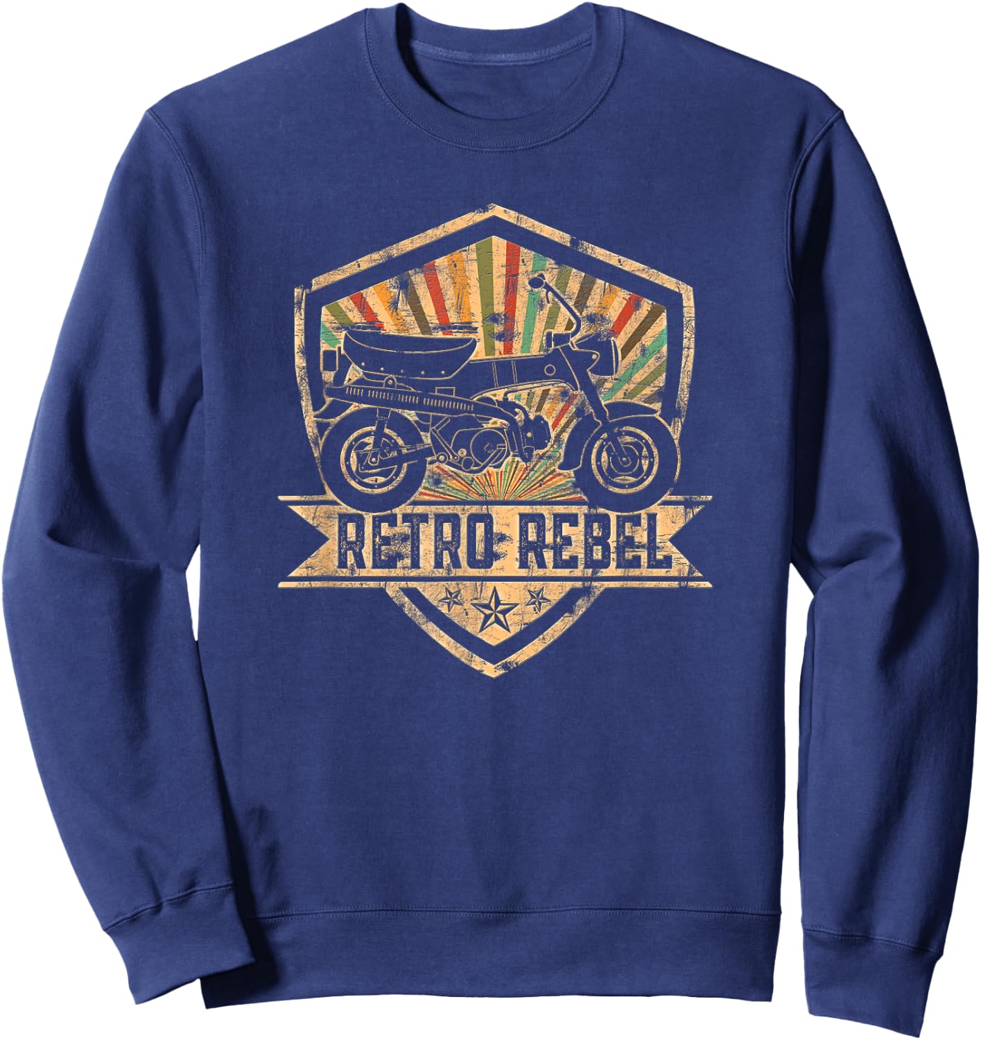 Dax Moped Retro Rebel Japanese Classic , Black, S Sweatshirt - Sweatshirt | Navy