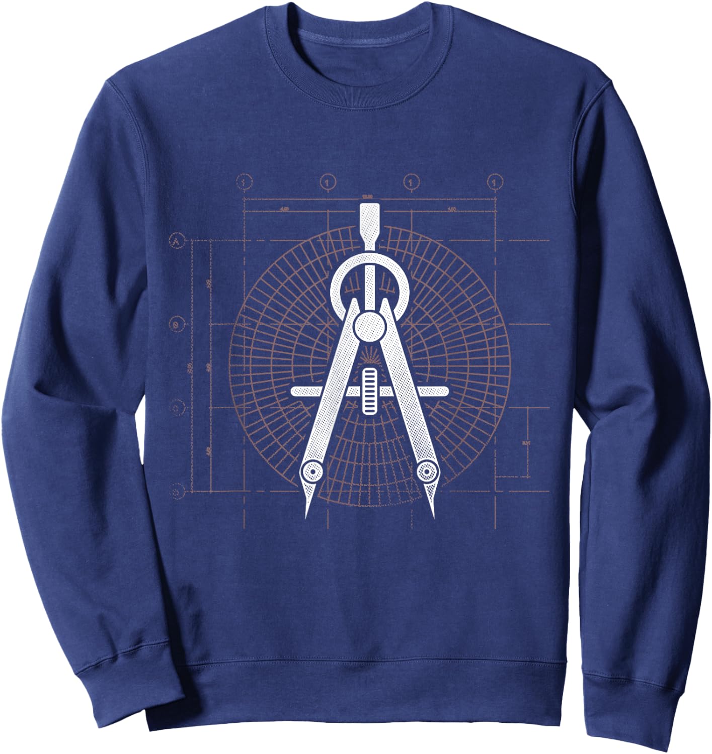 Retro Graphic Architect Architectural Student Draftsman Sweatshirt - Sweatshirt | Navy