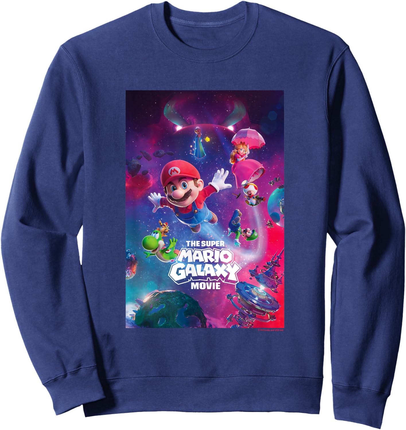 The Super Mario Galaxy Movie Epic Cosmic Adventure Sweatshirt - Sweatshirt | Navy